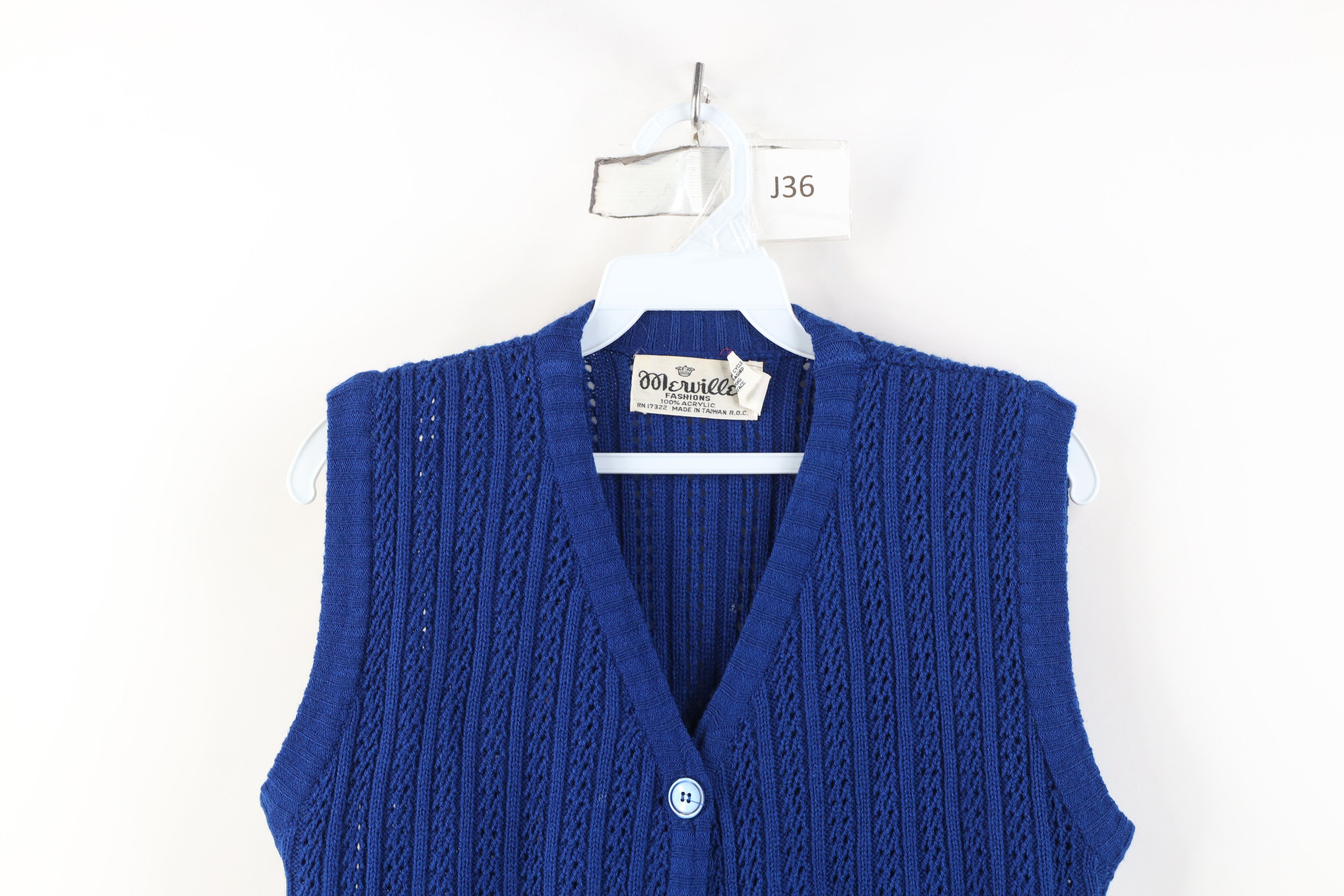 Vintage Vintage 70s Streetwear Ribbed Knit Cardigan Sweater Vest Size M / US 6-8 / IT 42-44 - 2 Thumbnail