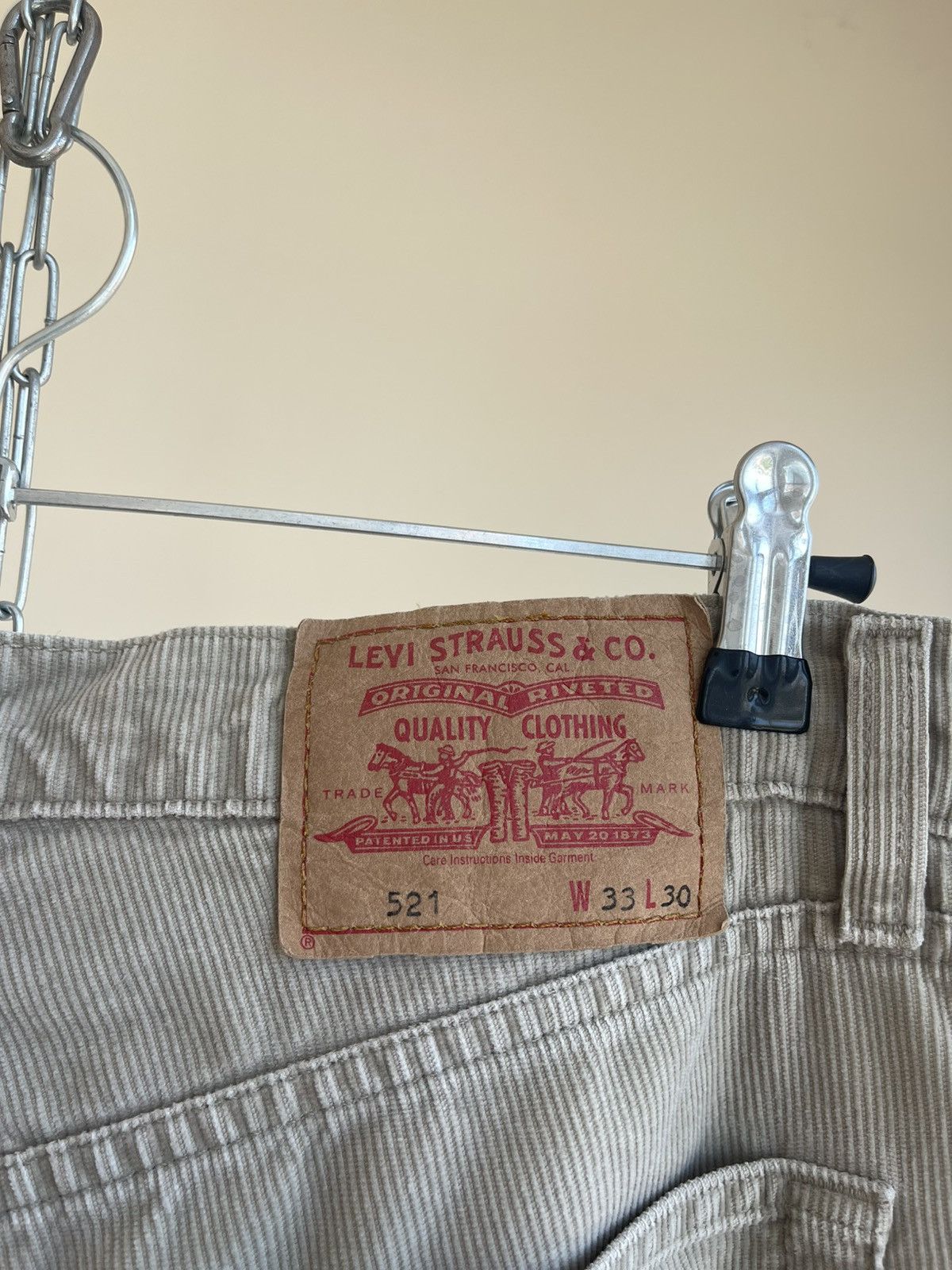 Levi's 521 Regular Tapered Fit Corduroy 5 Pocket Jeans Pants 2000s Size US 30 / EU 46 - 10 Thumbnail