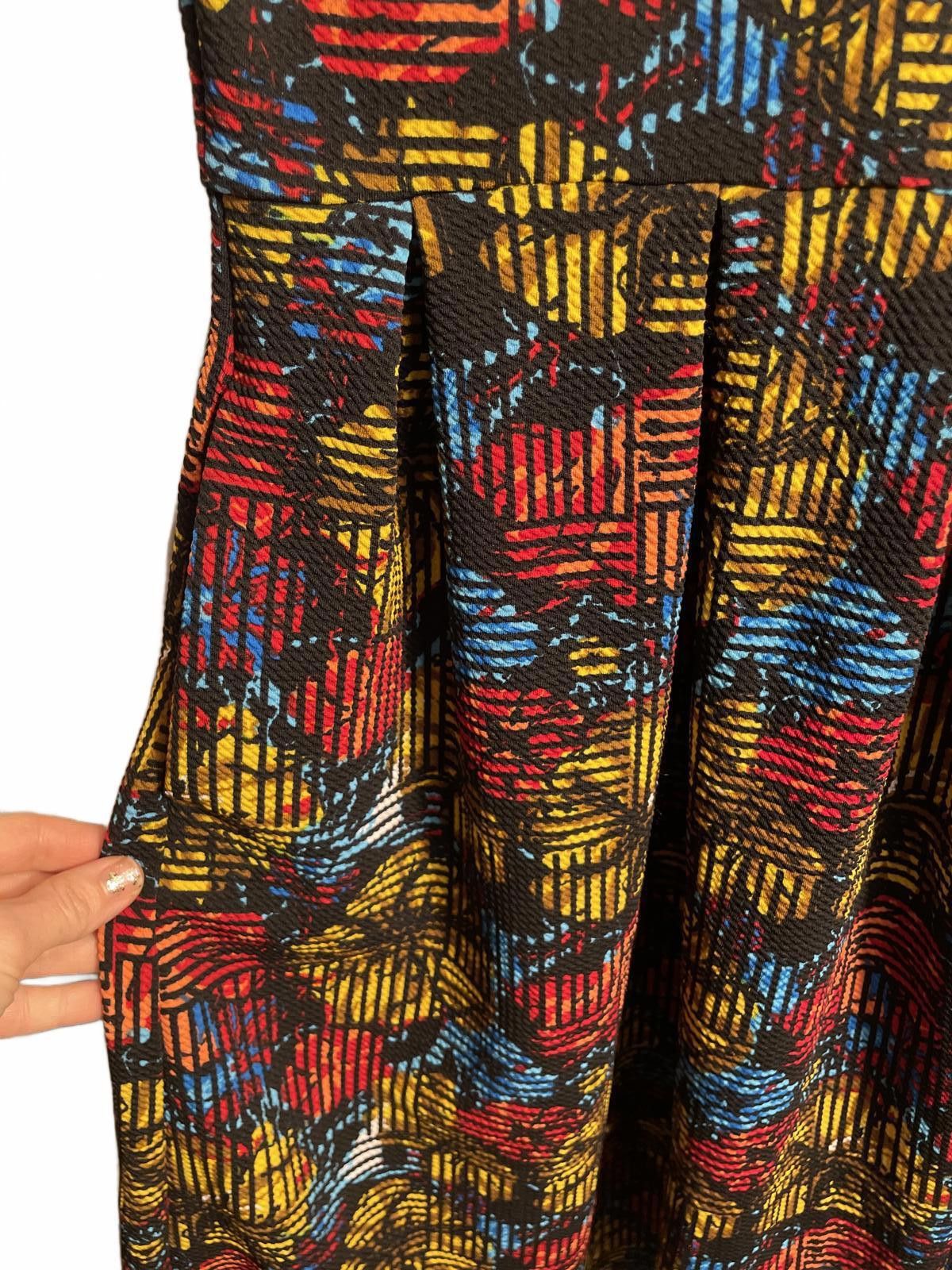 Other LuLaRoe Dress Mini Women's Large Puff Shoulder Pleated Retro Size L / US 10 / IT 46 - 6 Thumbnail