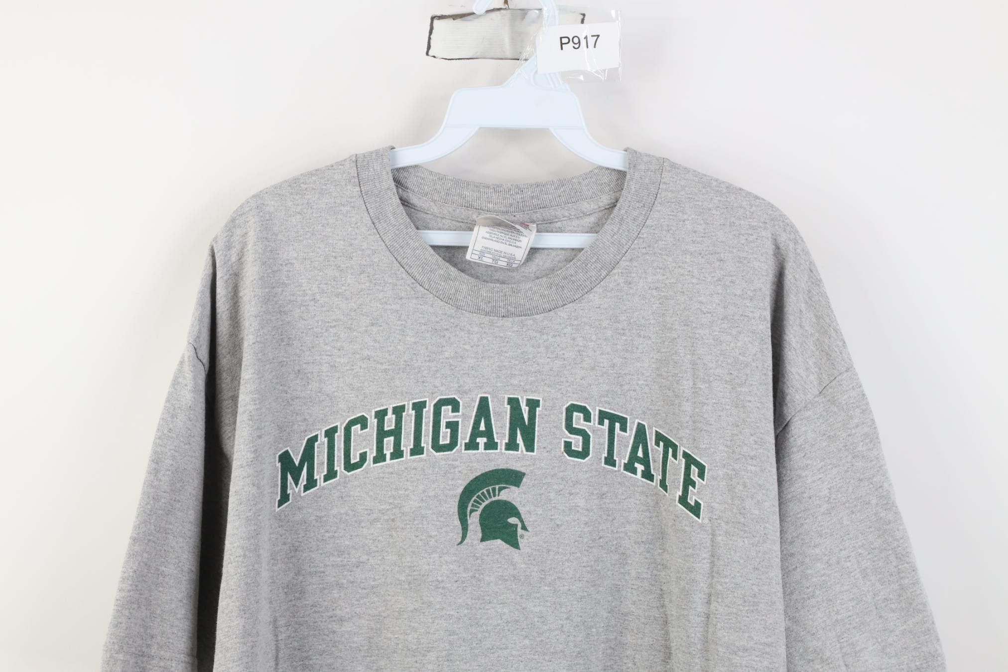 Vintage Vintage 90s Y2K Michigan State University T-Shirt Gray Size US XL / EU 56 / 4 - 2 Thumbnail