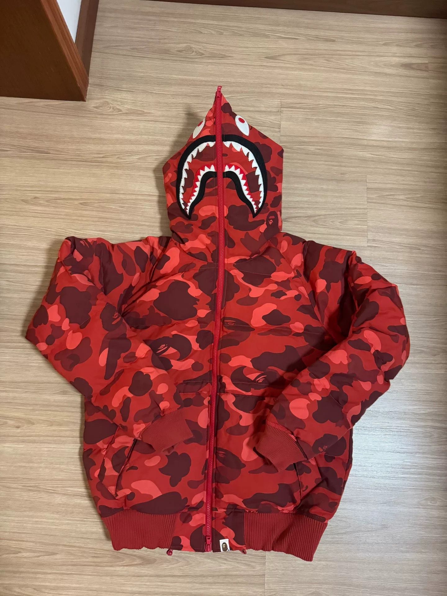 Bape Bape Shark Camo Black Heavy Coat L Men Size US L / EU 52-54 / 3 - 1 Thumbnail
