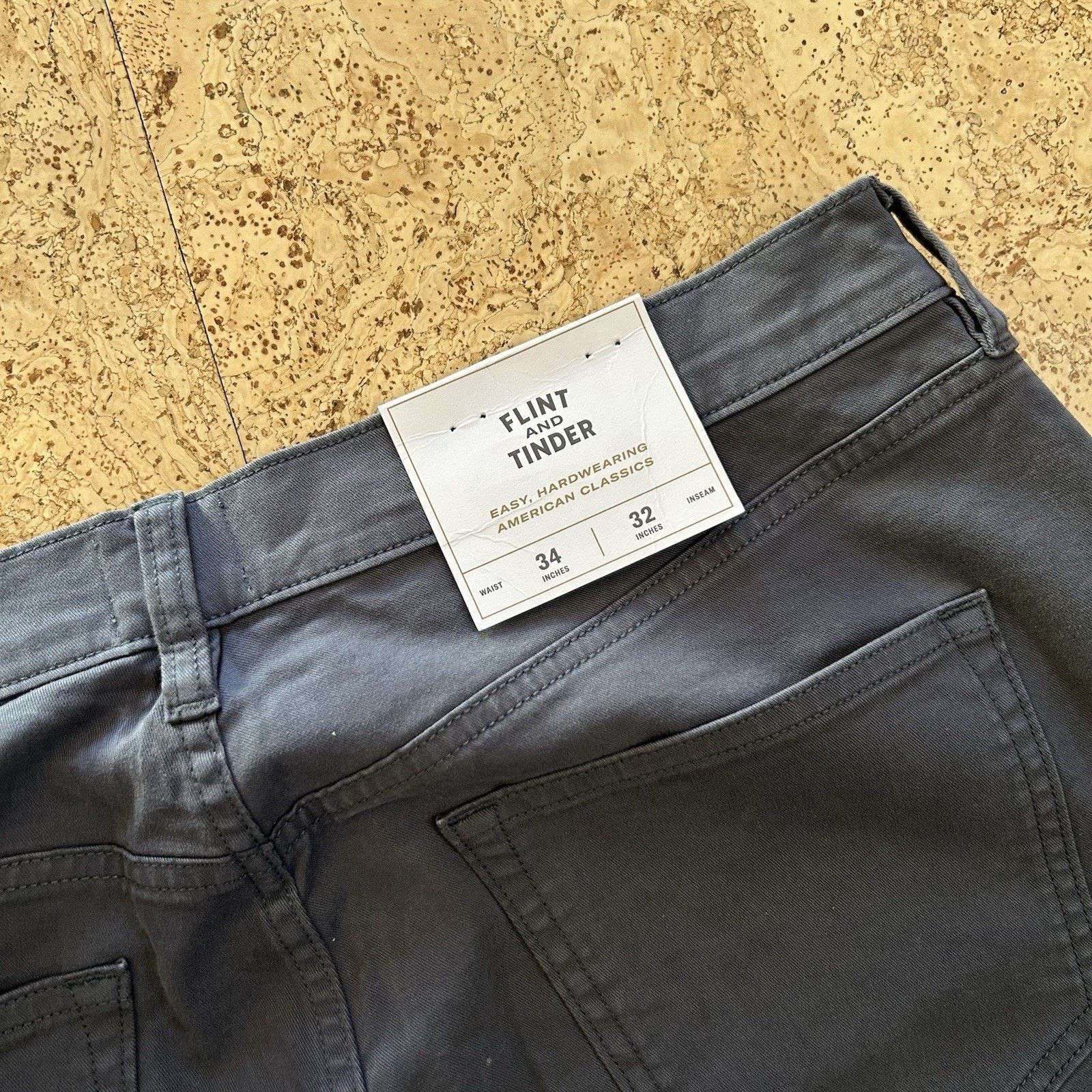 Flint And Tinder NEW Huckberry 365 Tapered Fit Stretch Chino Pants 34x32 Size US 34 / EU 50 - 5 Thumbnail