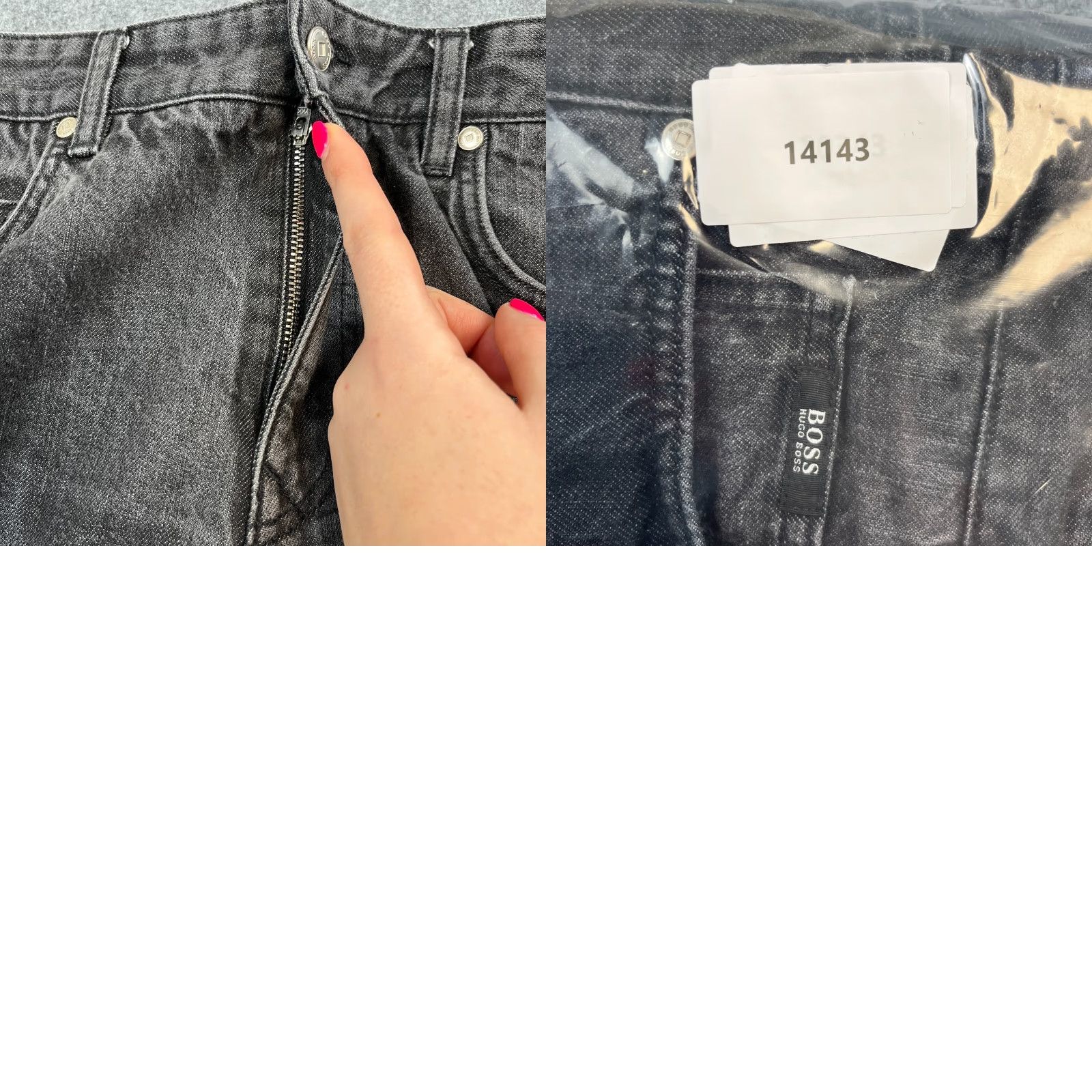 Hugo Boss HUGO BOSS Jeans Relaxed Straight 36 Mens Denim 5-Pocket Cotton Dark Black Grey Faded 100% Cotton Regular Size 36 Boys? Size US 36 / EU 52 - 9 Thumbnail