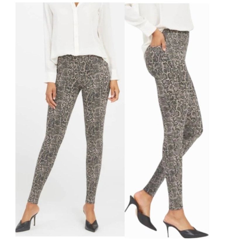 Spanx SPANX NWOT Women's Jeanish Ankle Leggings Taupe Snakeskin M Size 32" / US 10 / IT 46 - 1 Thumbnail