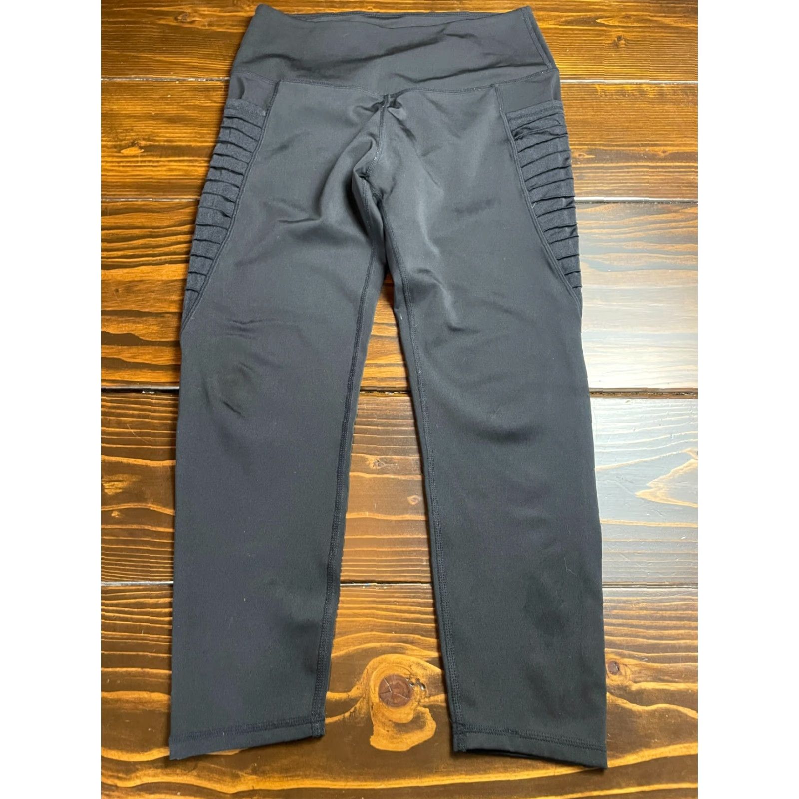 Vintage Legend Pants Women's Large Capri Activewear Pull On Black Size 36" / US 14 / IT 50 - 2 Thumbnail