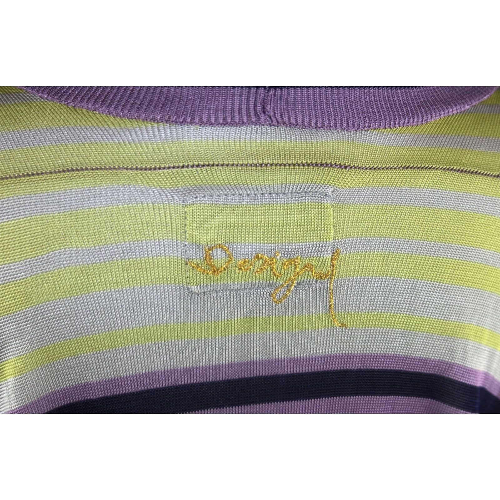 Desigual Desigual Blouse Shirt Multicolored Striped Tunic Long Sleeve S Womens Size S / US 4 / IT 40 - 6 Thumbnail