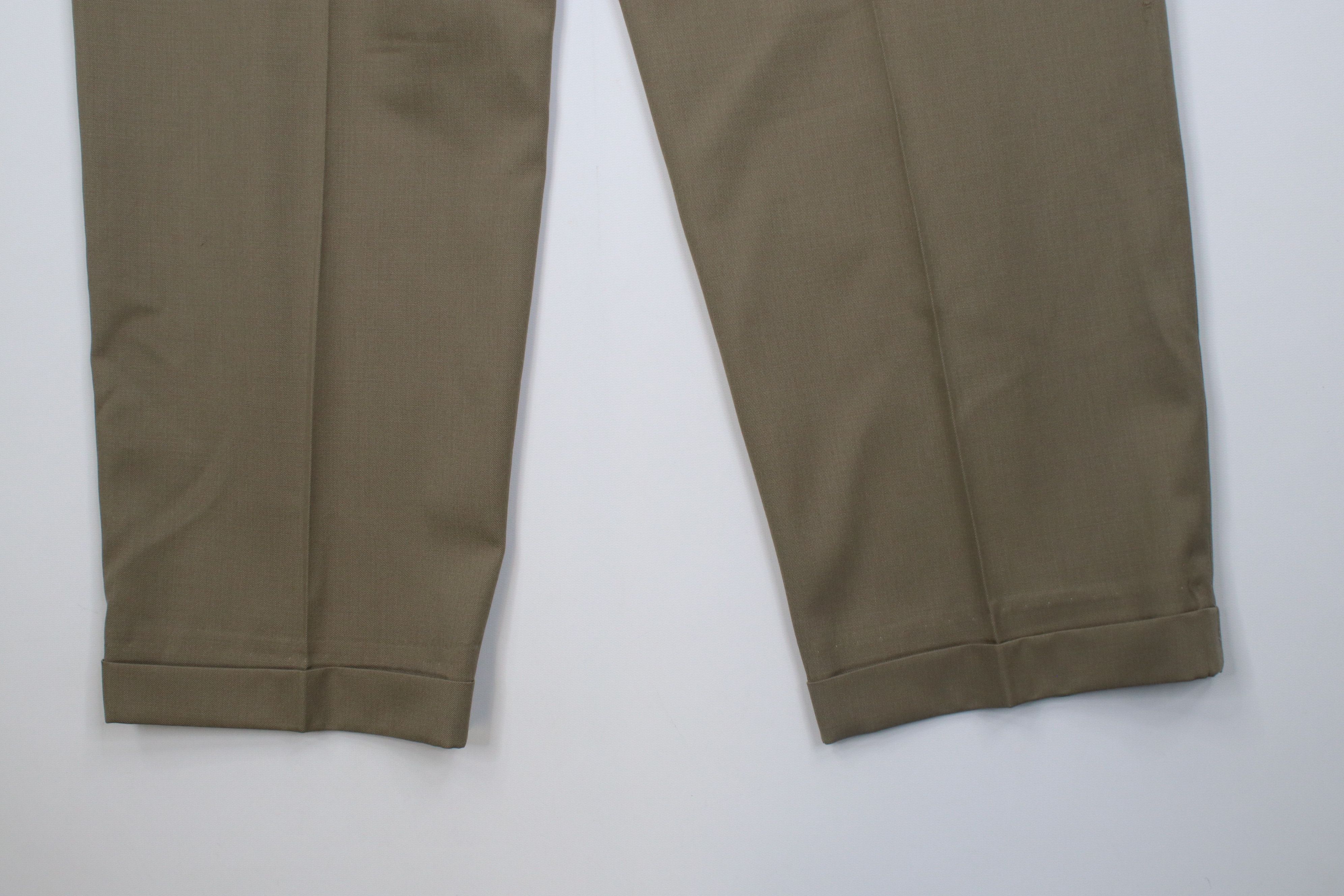 Vintage Vintage 90s Streetwear Wool Knit Wide Leg Chino Pants Beige Size US 42 / EU 58 - 16 Thumbnail