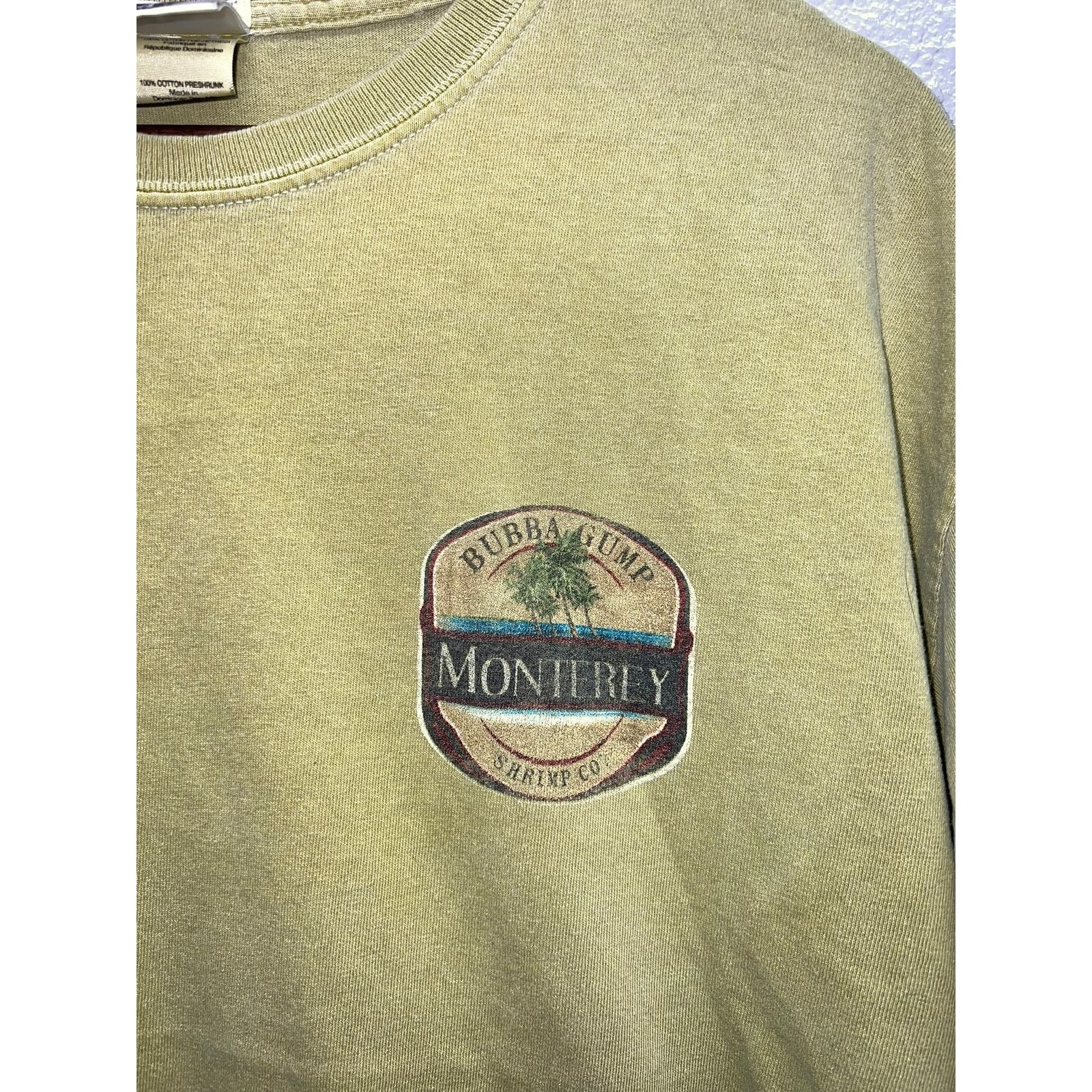 Vintage Vintage Bubba Gump Shrimp Co Shirt Monterey Green Tee Large Size US L / EU 52-54 / 3 - 3 Thumbnail