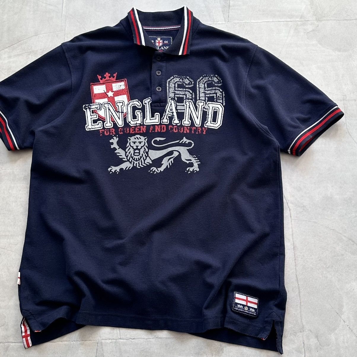 Hysteric Glamour × Undercover Y2K England Lion British Flag T Shirt Polo Galliano Vibe Size US L / EU 52-54 / 3 - 2 Thumbnail