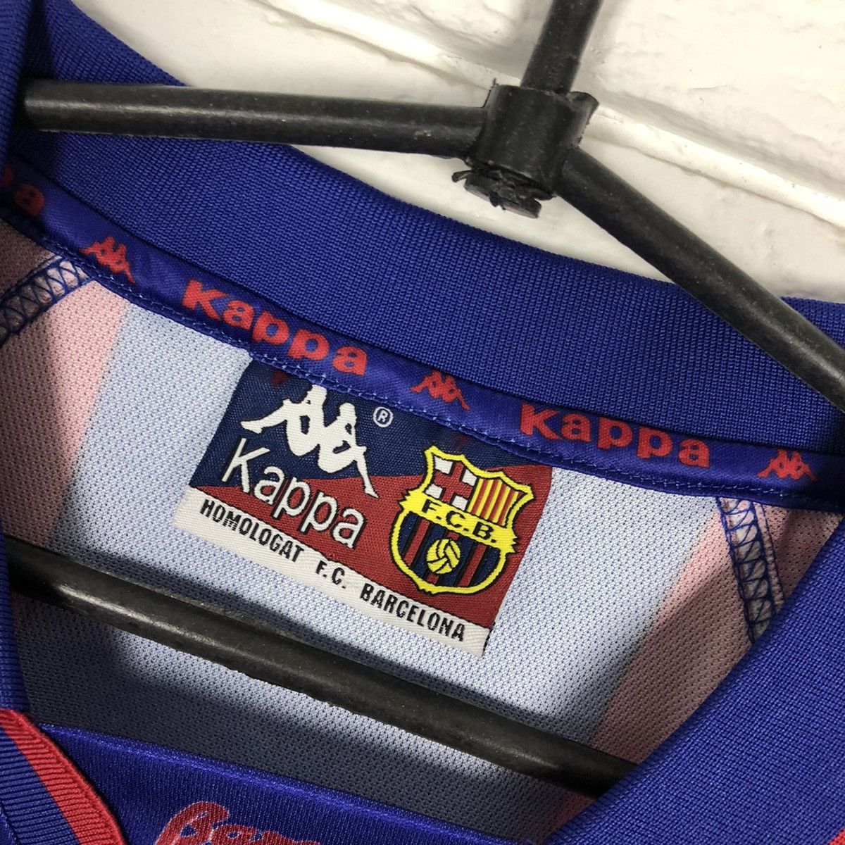 Kappa Retro copy Barcelona 1995 1997 home soccer jersey Size US M / EU 48-50 / 2 - 5 Thumbnail