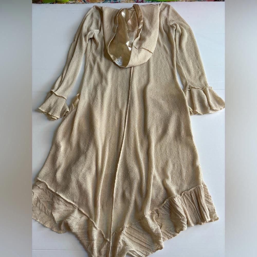 Designer Y2K Grunge Flowy Asymmetrical Zip-Up Vest Size L / US 10 / IT 46 - 2 Thumbnail