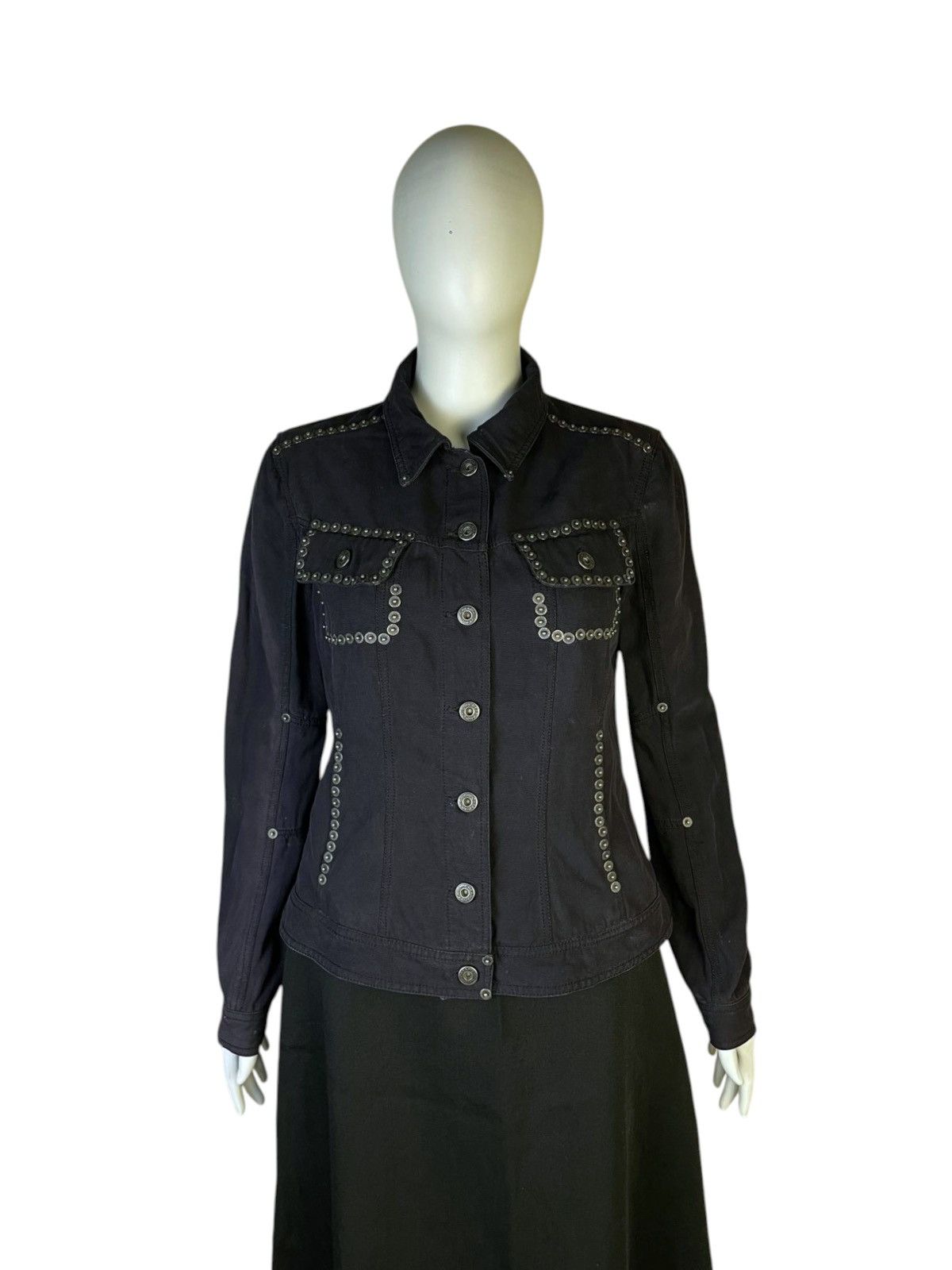 Moschino 1990s Moschino Cheap and Chic Riveted Canvas Jacket Size M / US 6-8 / IT 42-44 - 1 Thumbnail