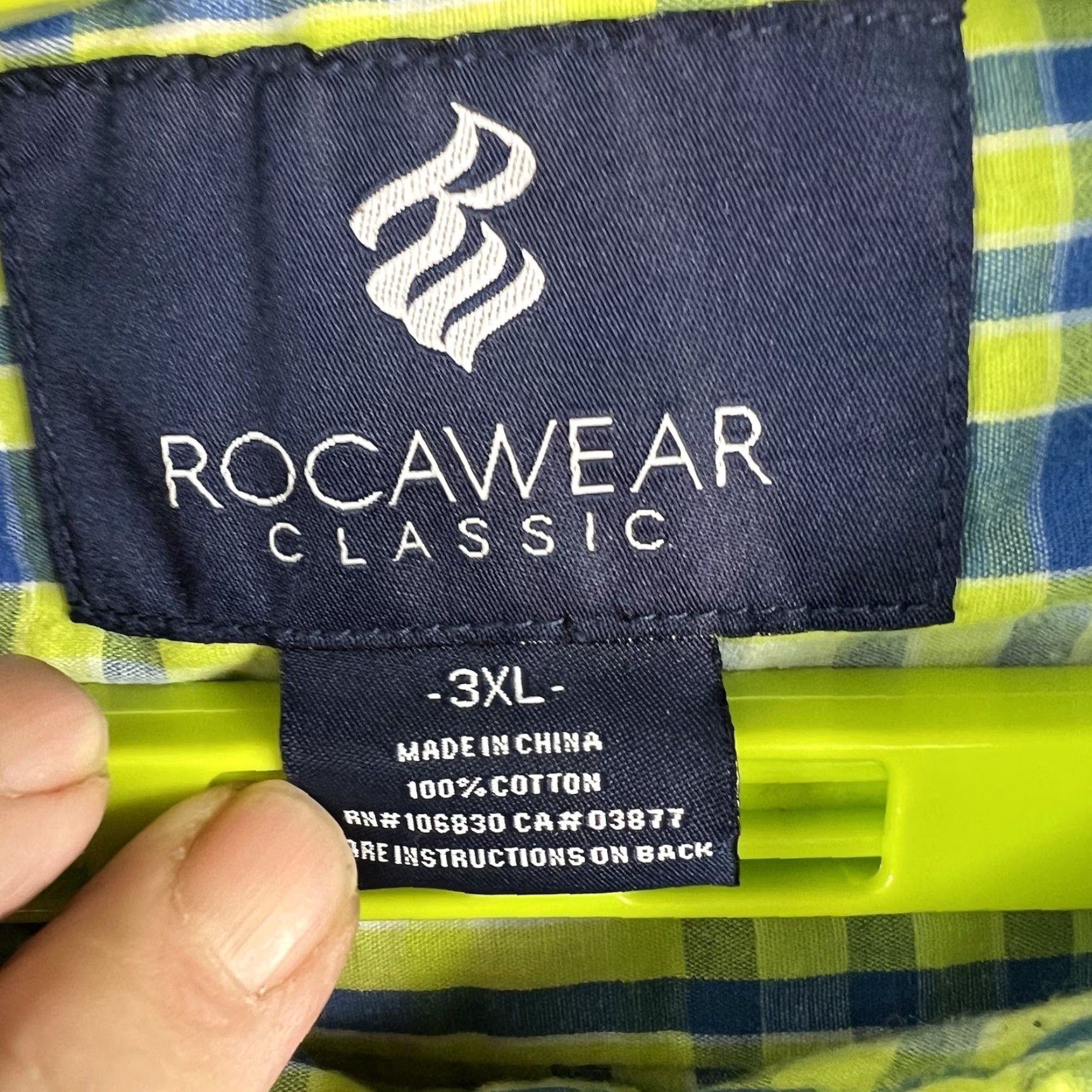 Rocawear VINTAGE Rocawear Plaid Shirt Men’s 3XL Short Sleeve Button-Up Blue Yellow 1990s Concert Casual Mens Size US XXL / EU 58 / 5 - 5 Thumbnail