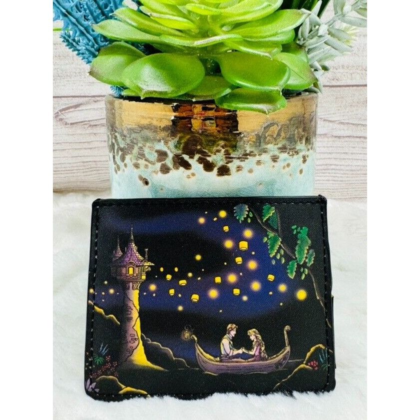 Disney Loungefly Disney Tangled Rapunzel Lanterns Black Cardholder Size ONE SIZE - 1 Thumbnail