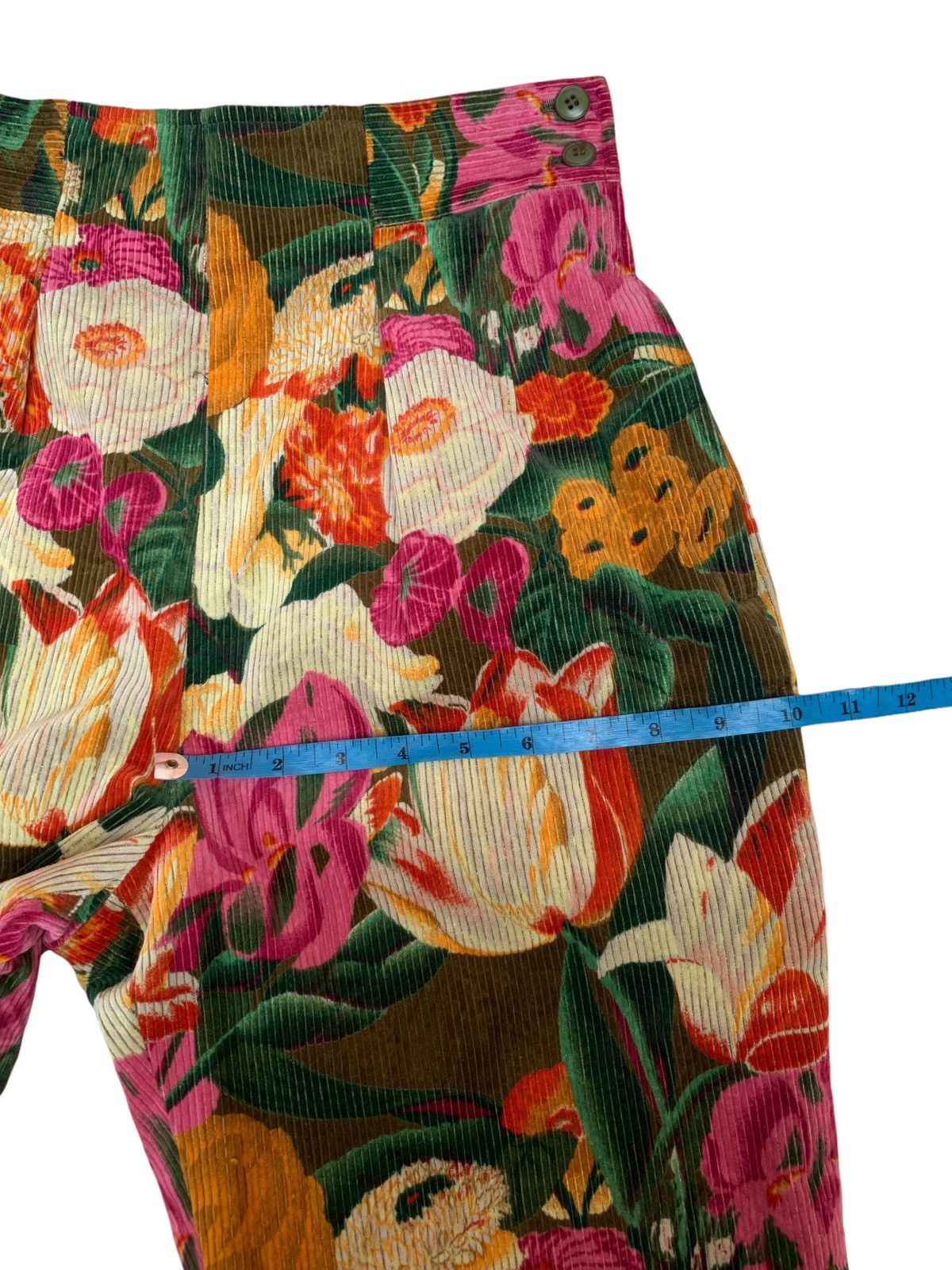 Designer × Kenzo Vintage kenzo paris flower corduroy pants Size 28" / US 6 / IT 42 - 9 Thumbnail