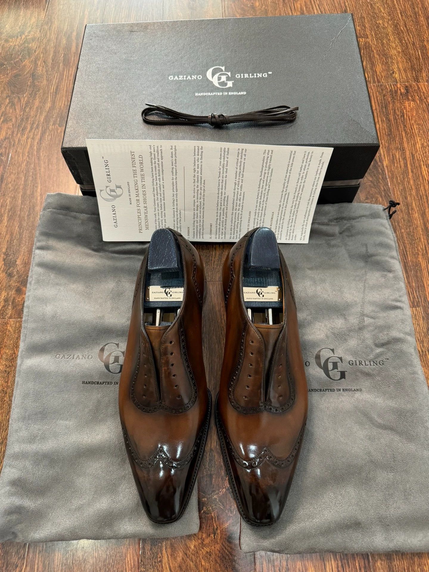 Gaziano & Girling G&G Deco MTO US7 7F Papworth Oxford Beluga patina Size US 7 / EU 40 - 1 Thumbnail