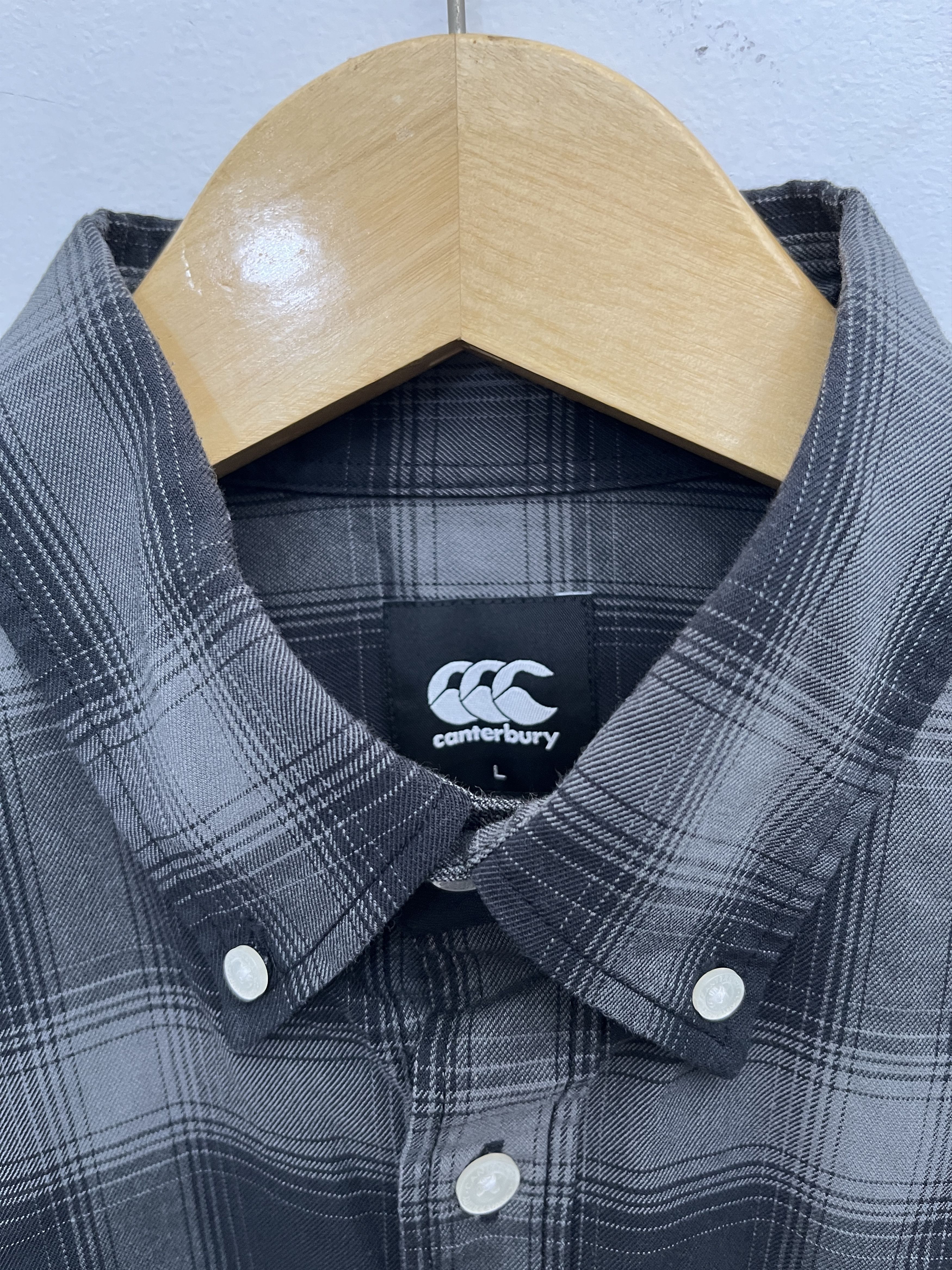Canterbury of New Zealand Canterbury Flannel Shirt Black Plaid – L Size US L / EU 52-54 / 3 - 1 Thumbnail