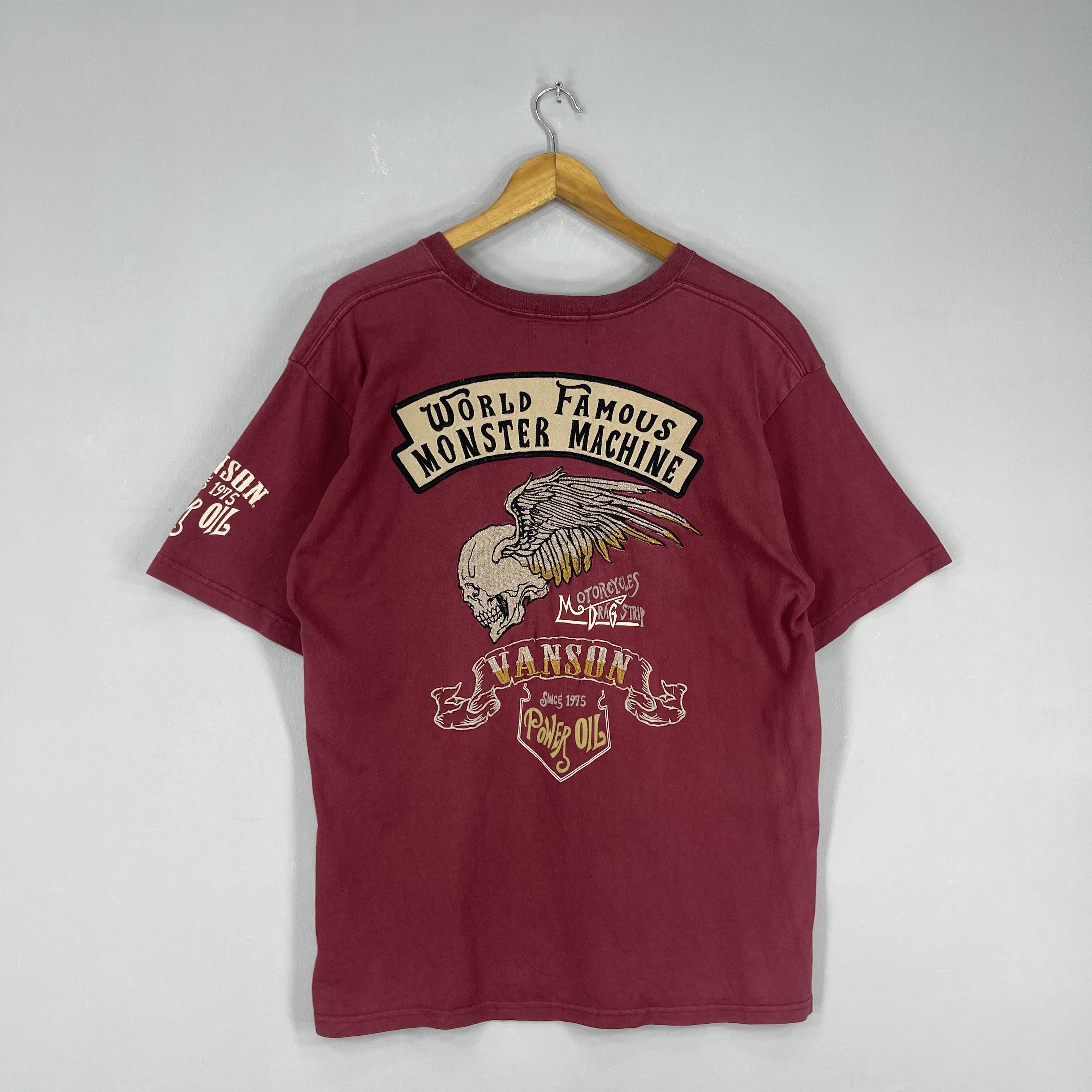 Vanson Leathers Vintage VANSON COTTONS World Famous Monster Machine Tshirt Size US M / EU 48-50 / 2 - 3 Thumbnail