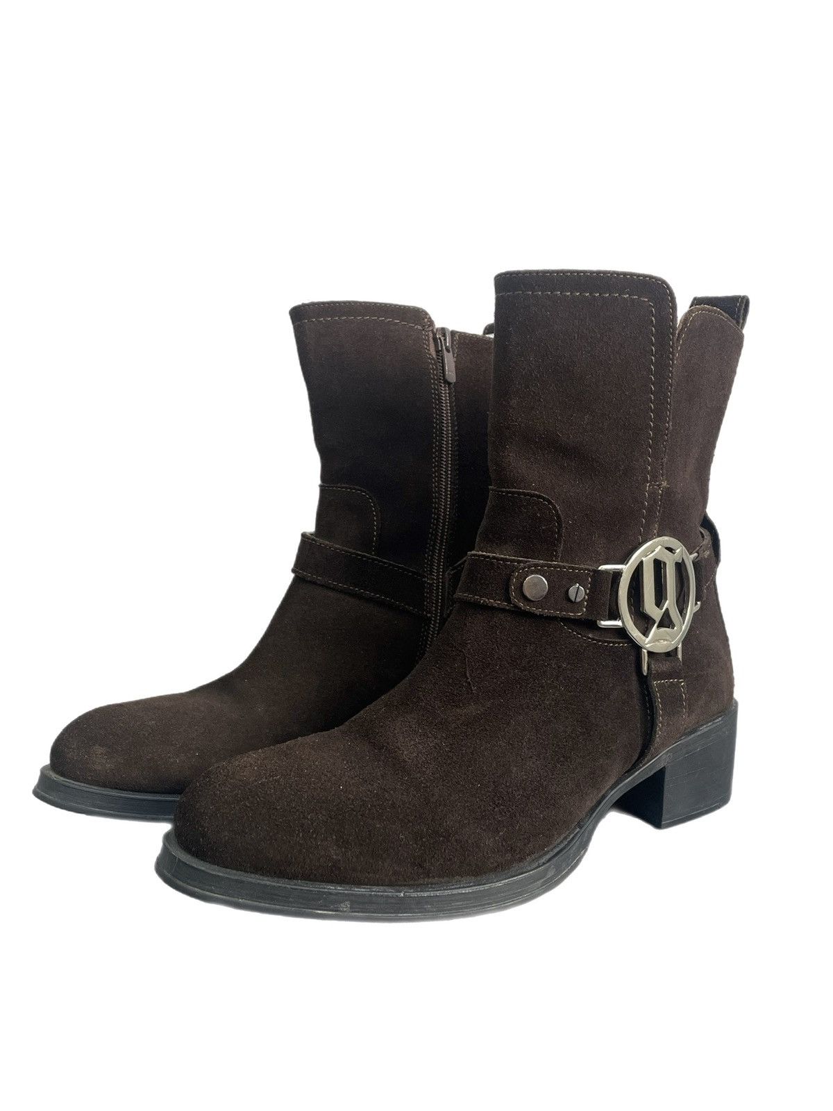 John Galliano Last drop✅✅galliano suede buckle boots western cowboy y2k Size US 8 / EU 41 - 5 Thumbnail