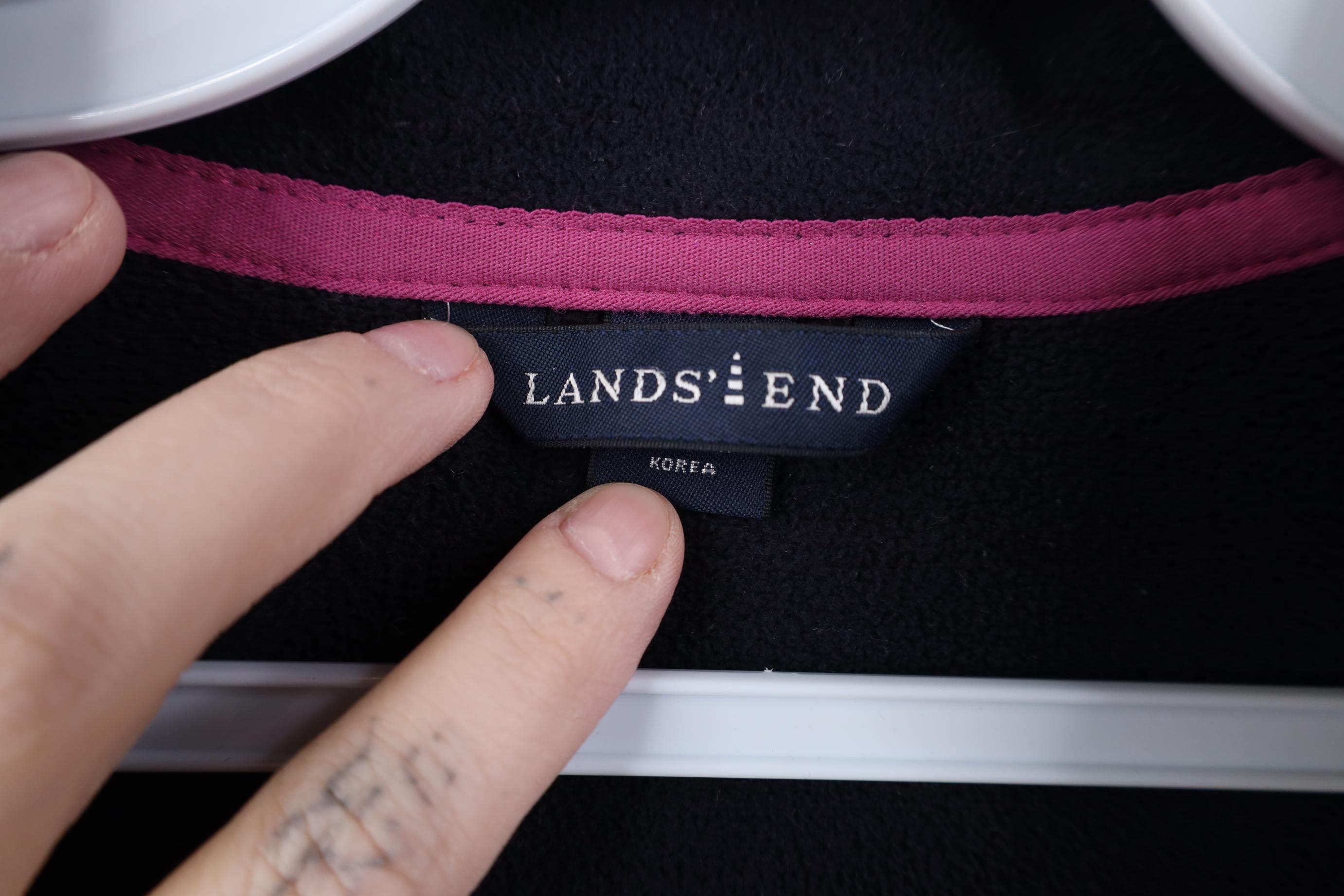 Lands' End Vintage Lands End Blank Fleece Full Zip Jacket Pink Size M / US 6-8 / IT 42-44 - 6 Thumbnail