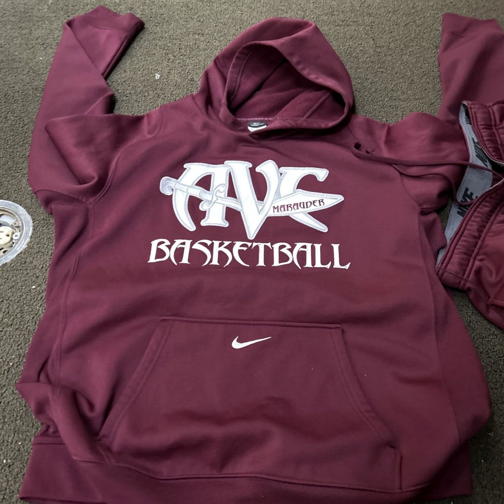 Vintage VINTAGE Antelope Valley Marauders Sweatsuit L Burgundy Men Shirt/Hoodie? Size US L / EU 52-54 / 3 - 3 Thumbnail