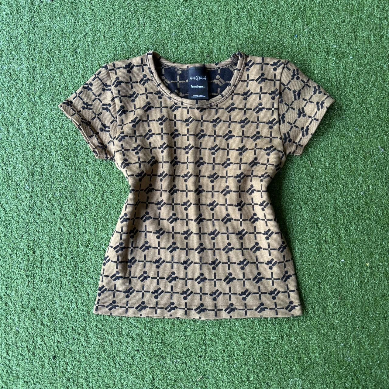 Designer Iets frans Women's Brown and Black Tshirt Size S / US 4 / IT 40 - 1 Thumbnail