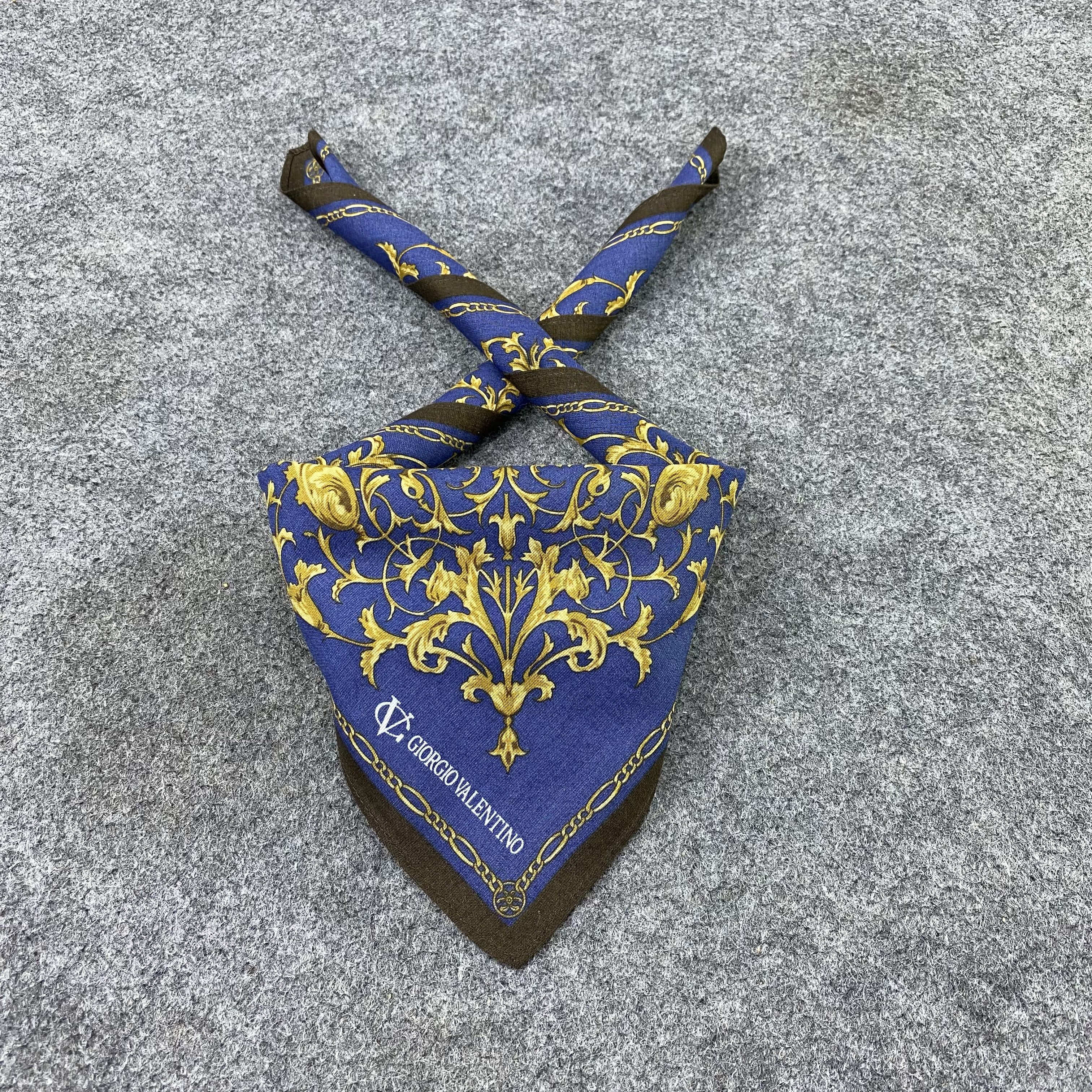 Designer GIORGIO VALENTINO handkerchief bandana handky paisley-B1436 Size ONE SIZE - 2 Thumbnail