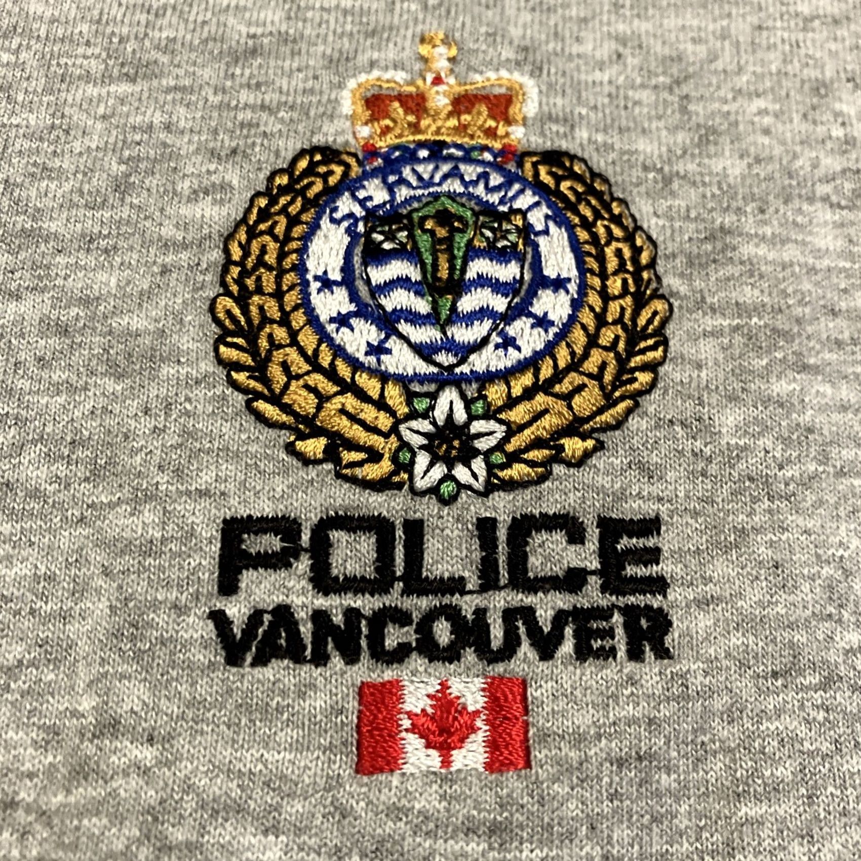 Gildan Vancouver Police Embroidered T Shirt Mens Medium Gray NWOT AWESOME Size US M / EU 48-50 / 2 - 2 Thumbnail