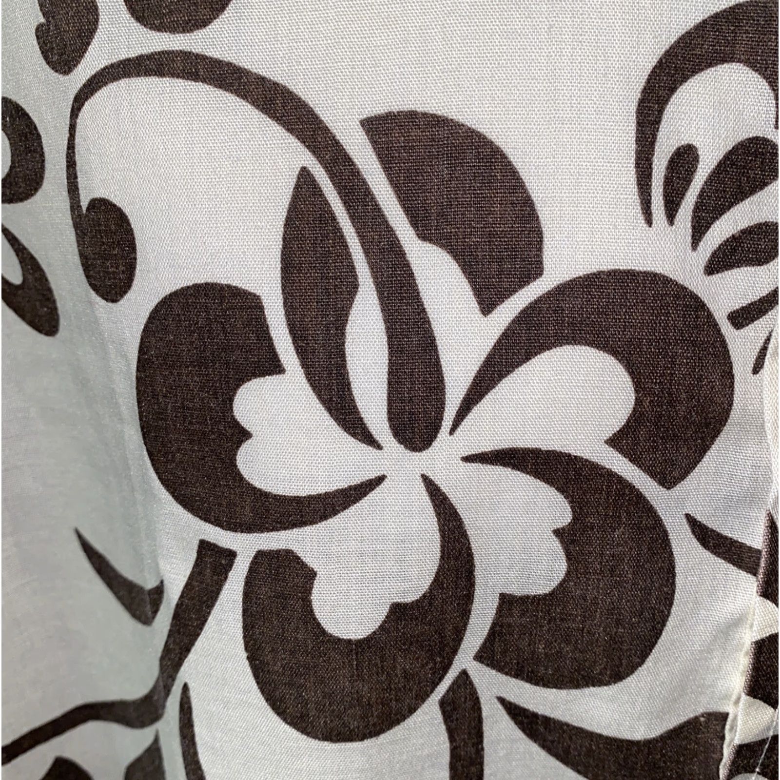 ALOHAS Vtg Holo Holo Mens White/Brown 1/2 Button Aloha Hawaiian Shirt Size L Size US L / EU 52-54 / 3 - 4 Thumbnail