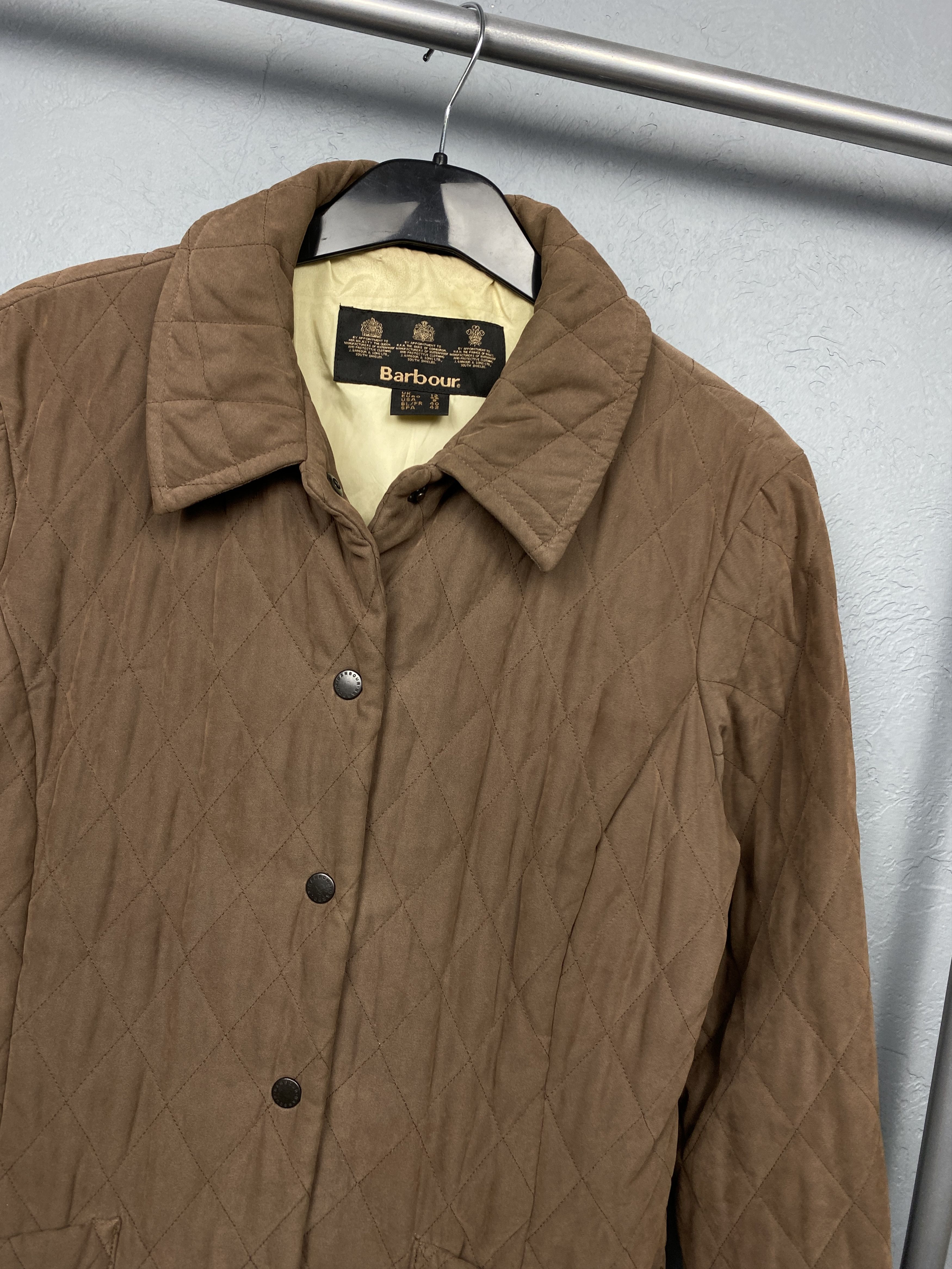 Barbour × Vintage Barbour Vintage Womens Shaped M'Fibre Short Quilted Jacket Size M / US 6-8 / IT 42-44 - 2 Thumbnail