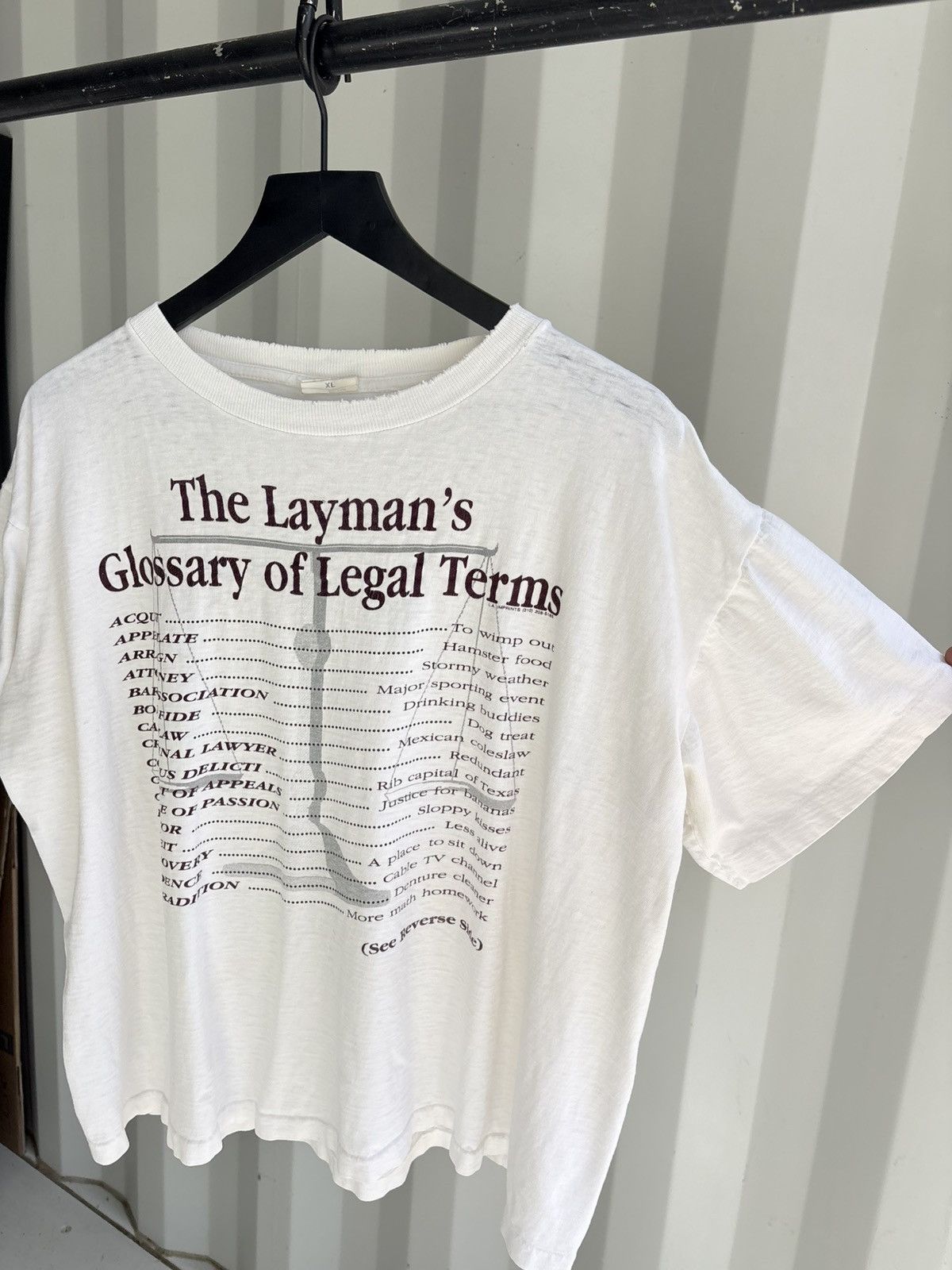 Vintage Vintage Lawyer Terms Shirt Faded Distressed Grunge Band Boxy Size US XL / EU 56 / 4 - 2 Thumbnail