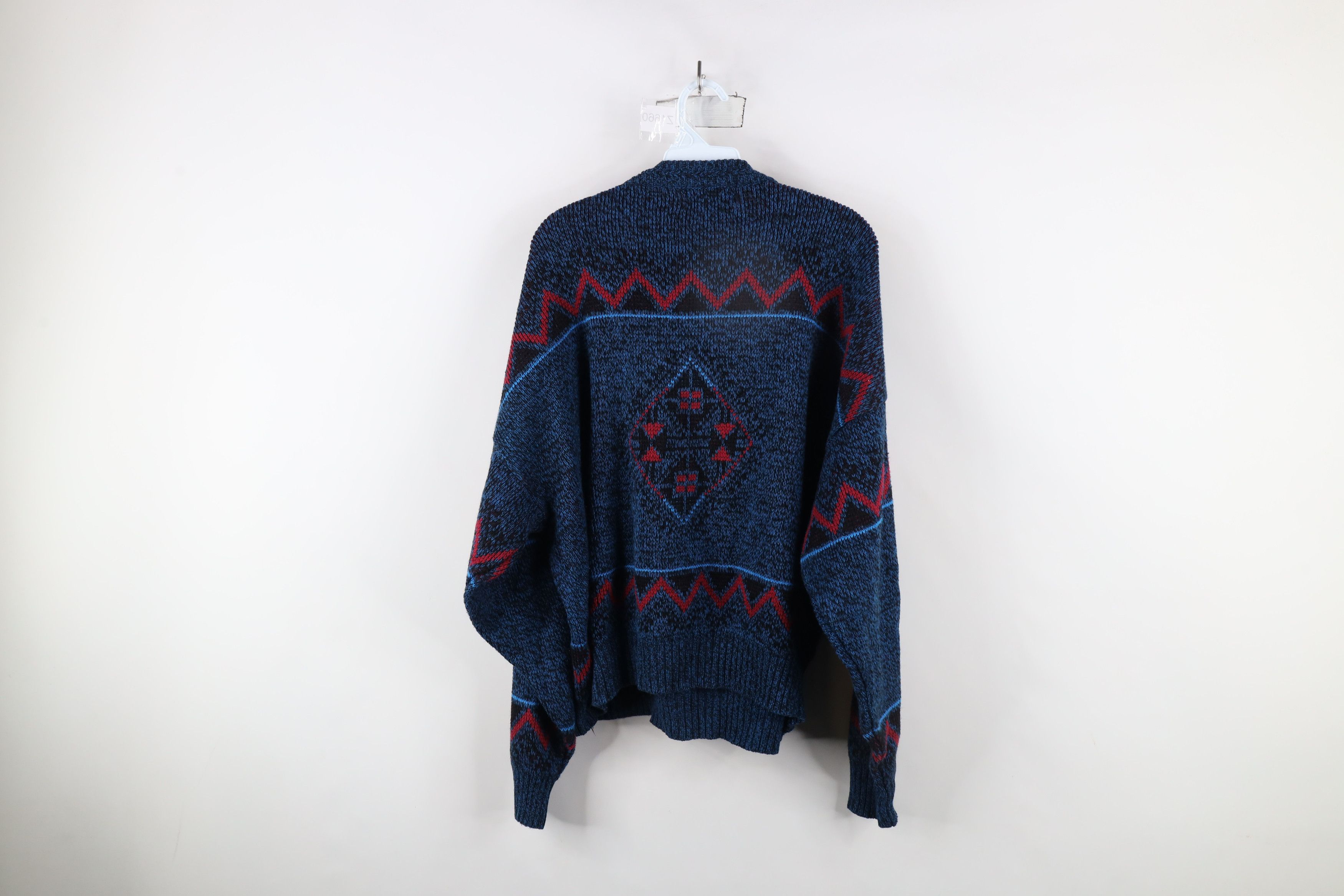 Vintage Vintage 90s Streetwear Southwestern Geometric Knit Sweater Size XL / US 12-14 / IT 48-50 - 6 Thumbnail