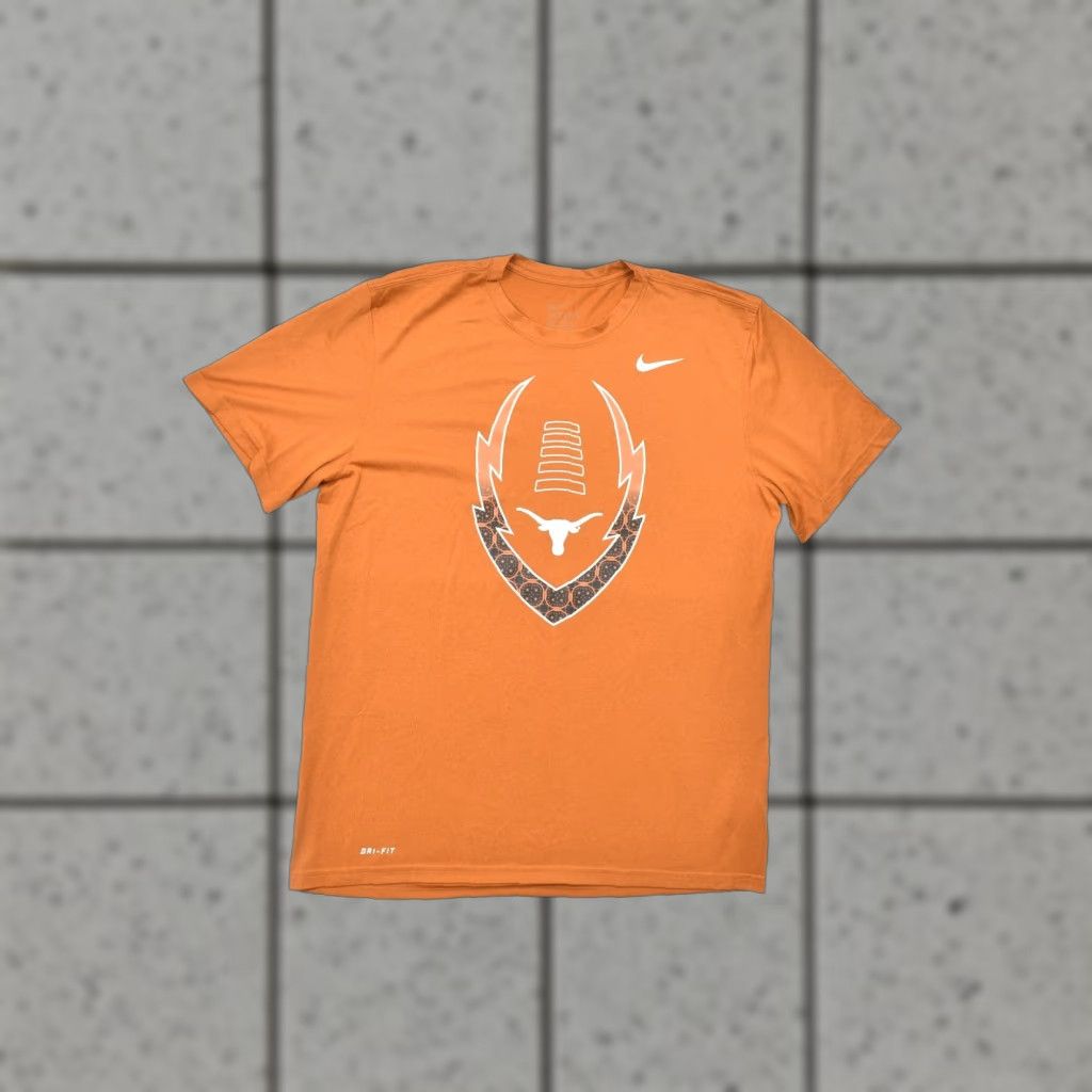 Nike Nike Dri-FIT Texas Longhorns Men's Large Orange Short Sleeve T-Shirt Size US 33 - 1 Thumbnail