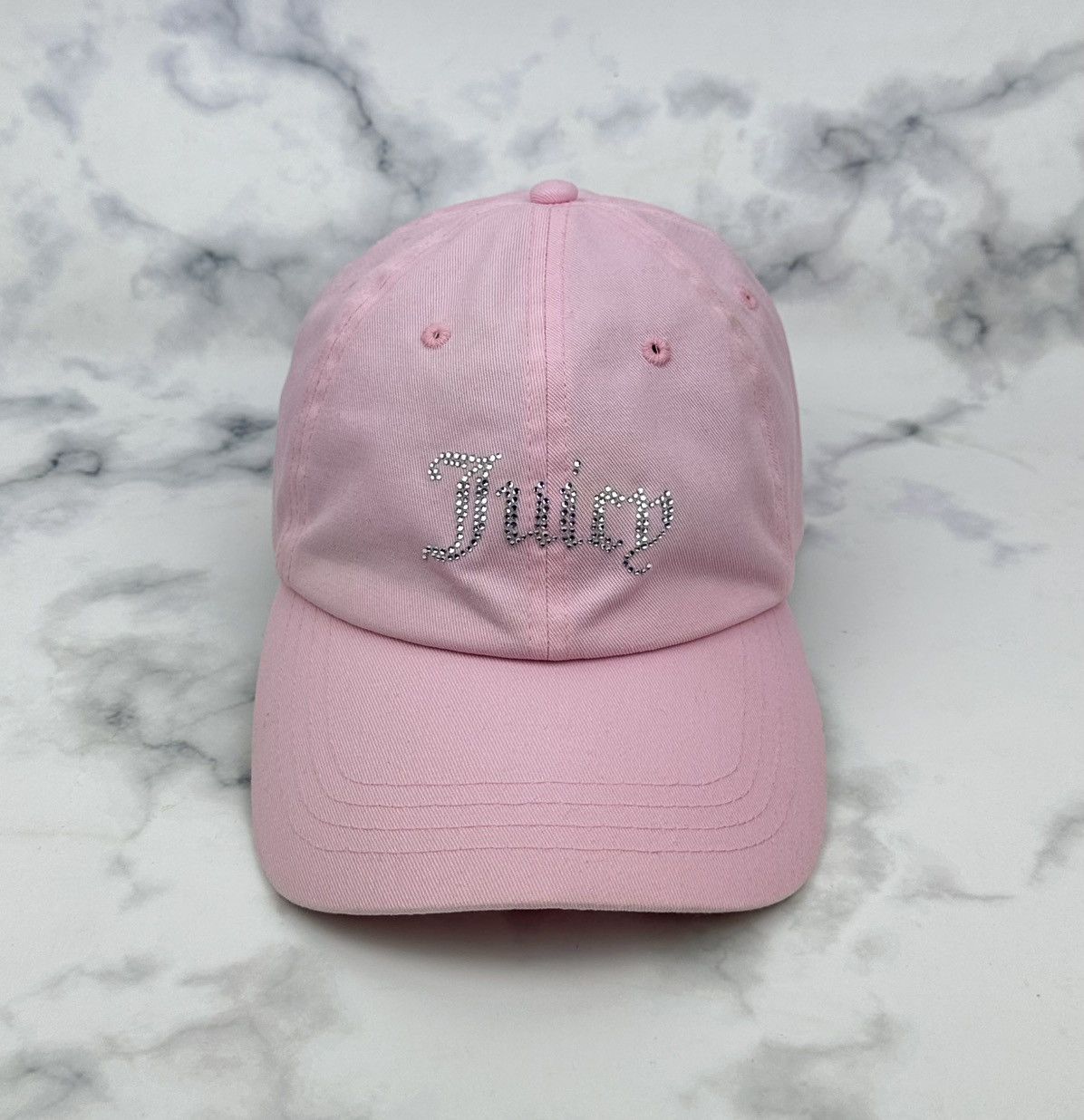 Juicy Couture Jeans Juicy Couture Pink Rhinestone Logo Baseball Cap - Y2K Style Size ONE SIZE - 2 Thumbnail