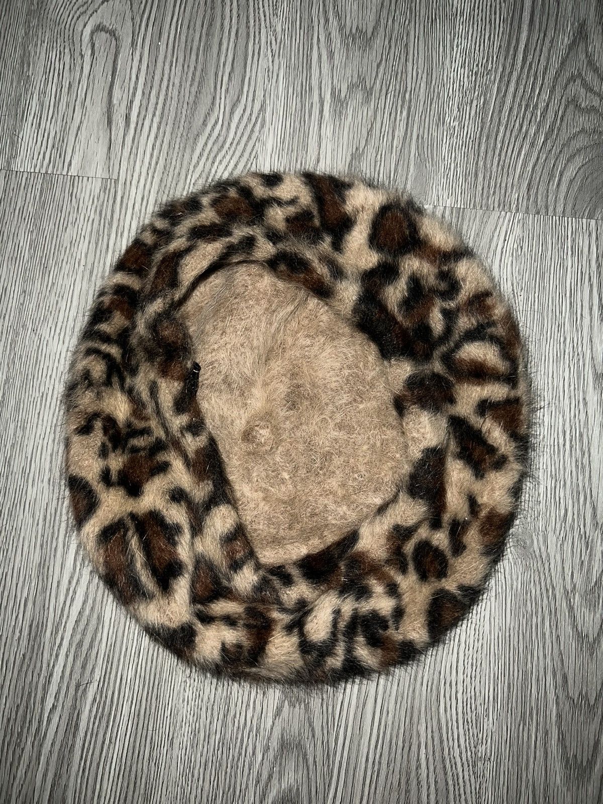Japanese Brand Vintage Cecil McBee leopard mohair beret 🐆 Size ONE SIZE - 2 Thumbnail