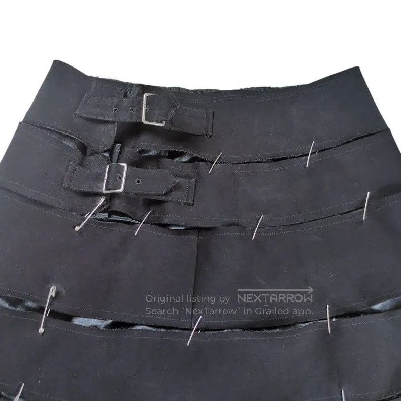 Comme des Garcons Comme Des Garcons size XS Black Vintage Ripped Design Skir Size 22" - 6 Thumbnail