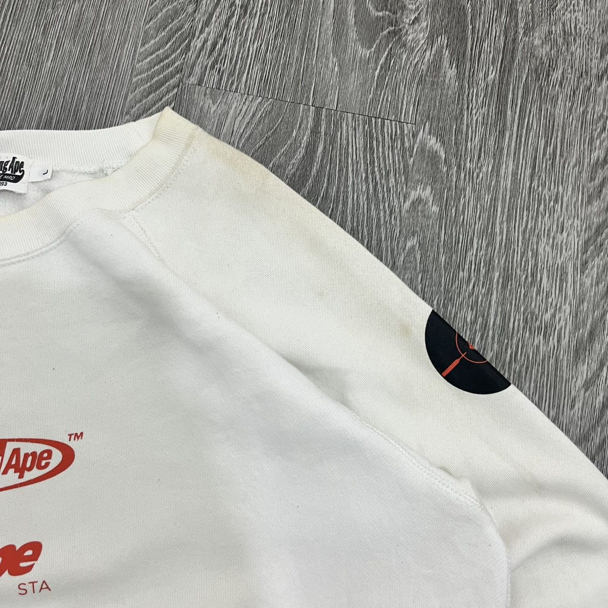 Bape Bape White Sweatshirt Size US L / EU 52-54 / 3 - 3 Thumbnail