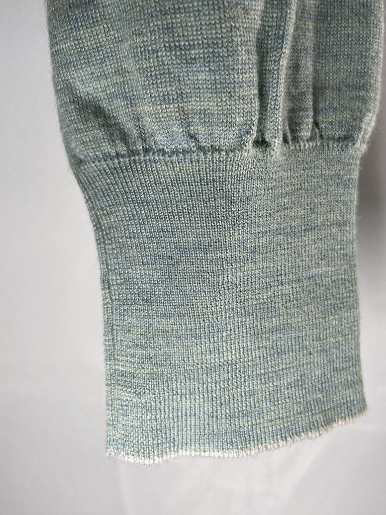 Brunello Cucinelli BRUNELLO CUCINELLI Green V Neck Cashmere Silk Sweater Size US M / EU 48-50 / 2 - 7 Thumbnail