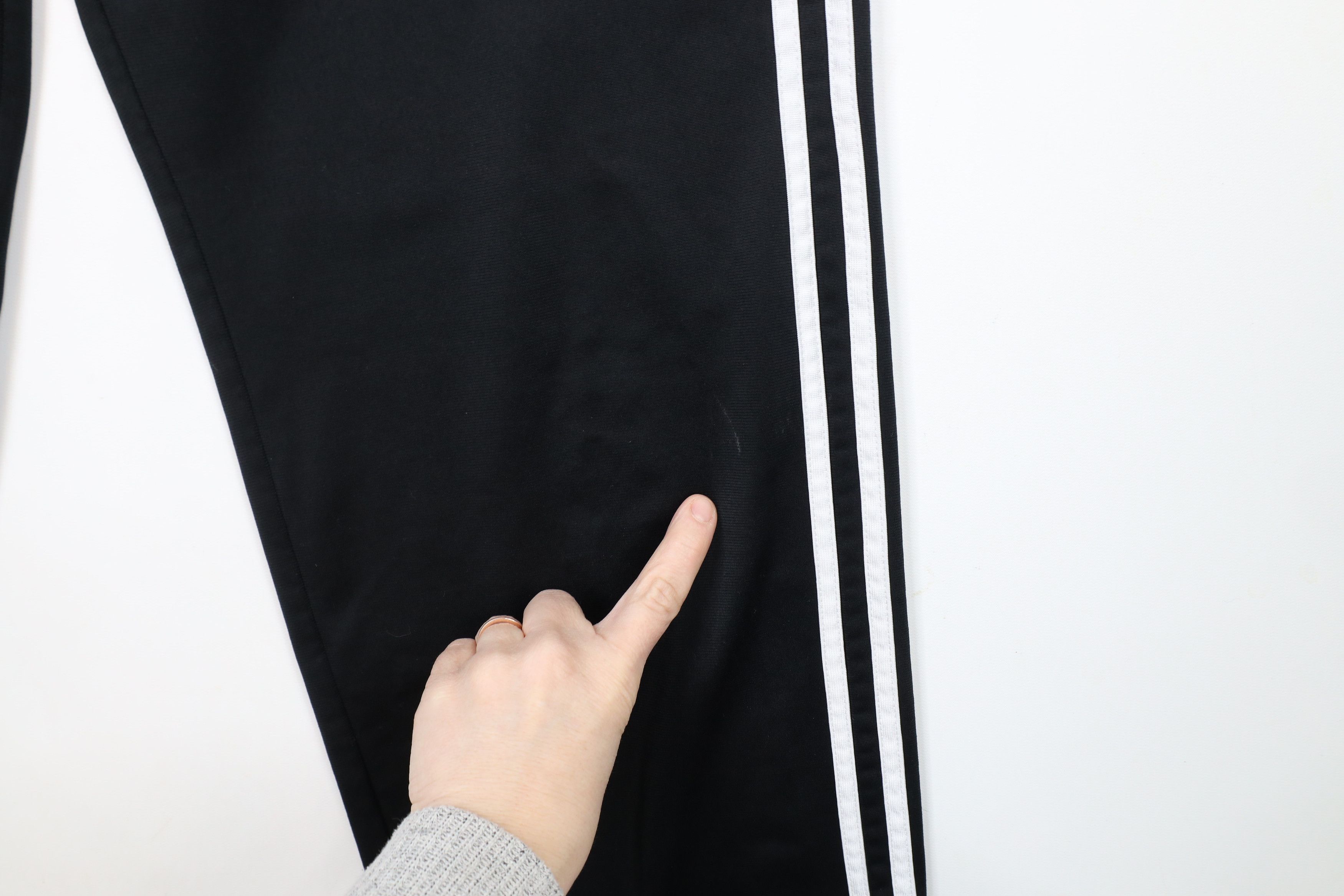 Adidas × Vintage Vintage Y2K Adidas Striped Wide Leg Sweatpants Pants Black Size 32" / US 10 / IT 46 - 6 Thumbnail