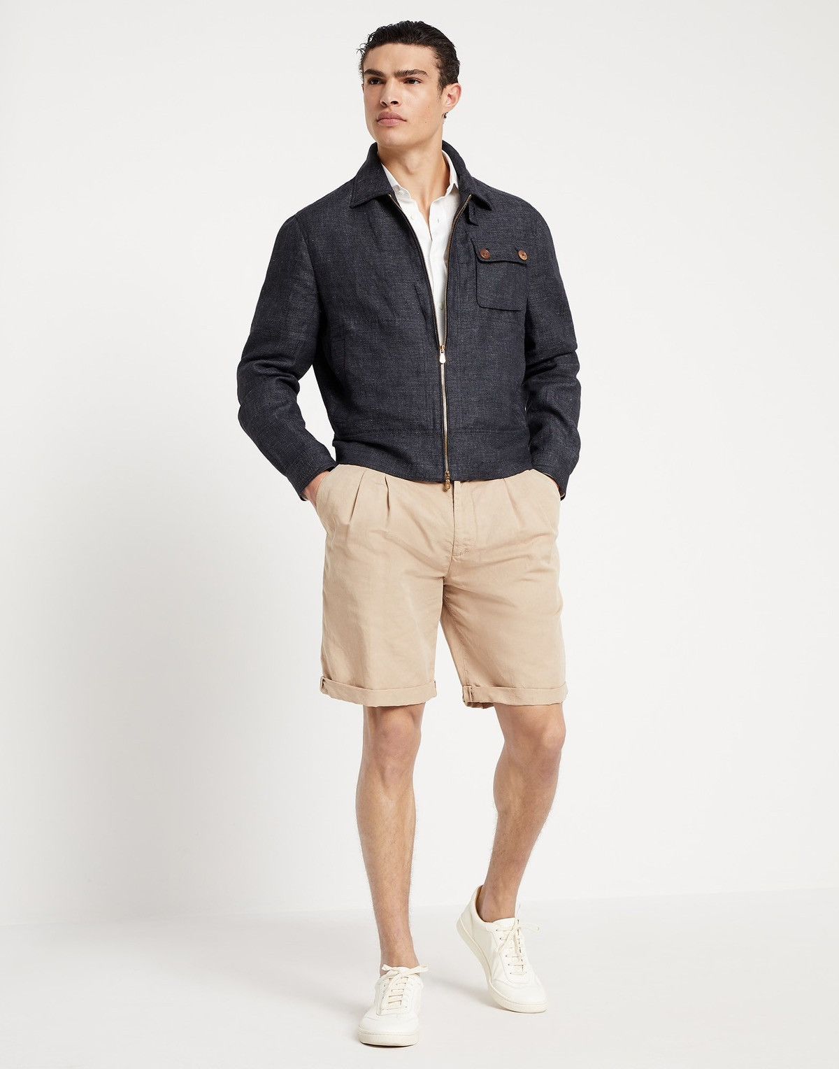 Brunello Cucinelli Brunello Cucinelli Linen Relaxed Fit Drawstring Shorts Size US 36 / EU 52 - 2 Thumbnail