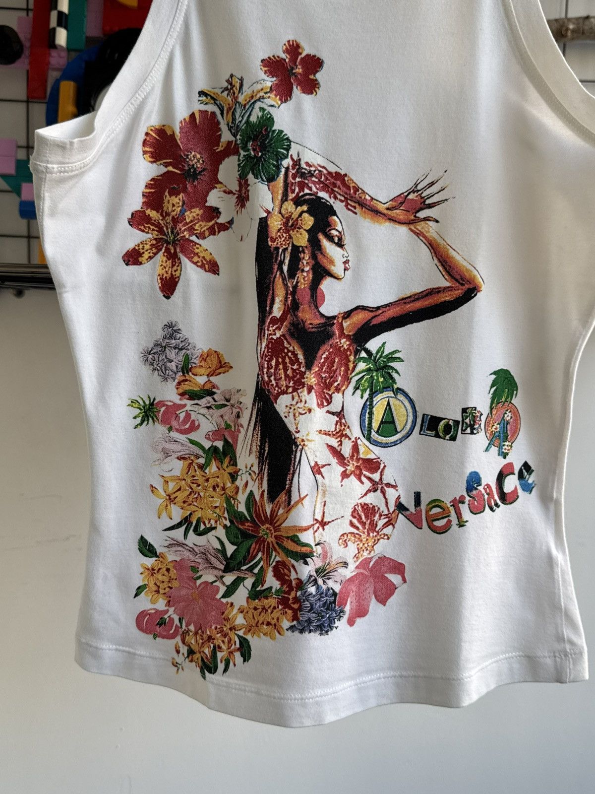Versace Versace Aloha Hawaii Style Tank Top Size XS / US 0-2 / IT 36-38 - 2 Thumbnail