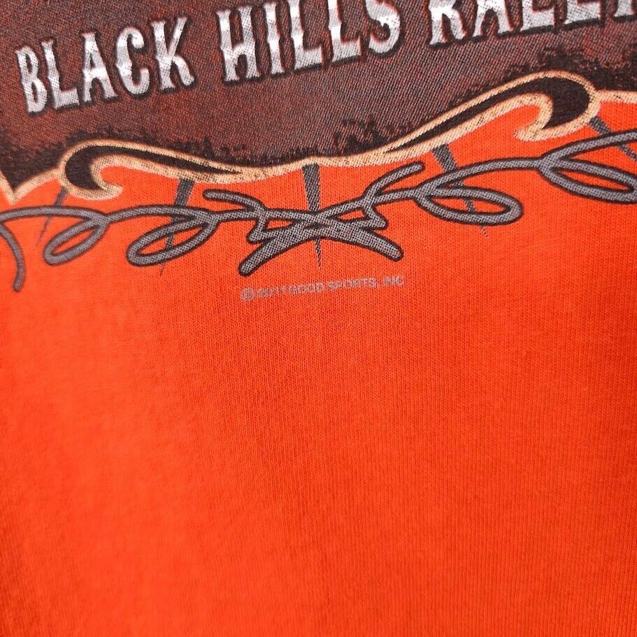 Anvil Sturgis T Shirt Mens Size Large Orange 2012 Black Hills Size US L / EU 52-54 / 3 - 4 Thumbnail