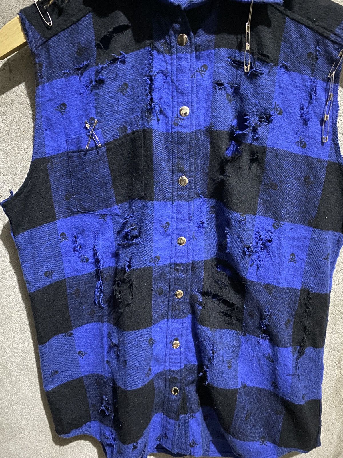 If Six Was Nine × Japanese Brand × KMRii vest shirt Glad News skull Distressed Punk Style Size US M / EU 48-50 / 2 - 5 Thumbnail