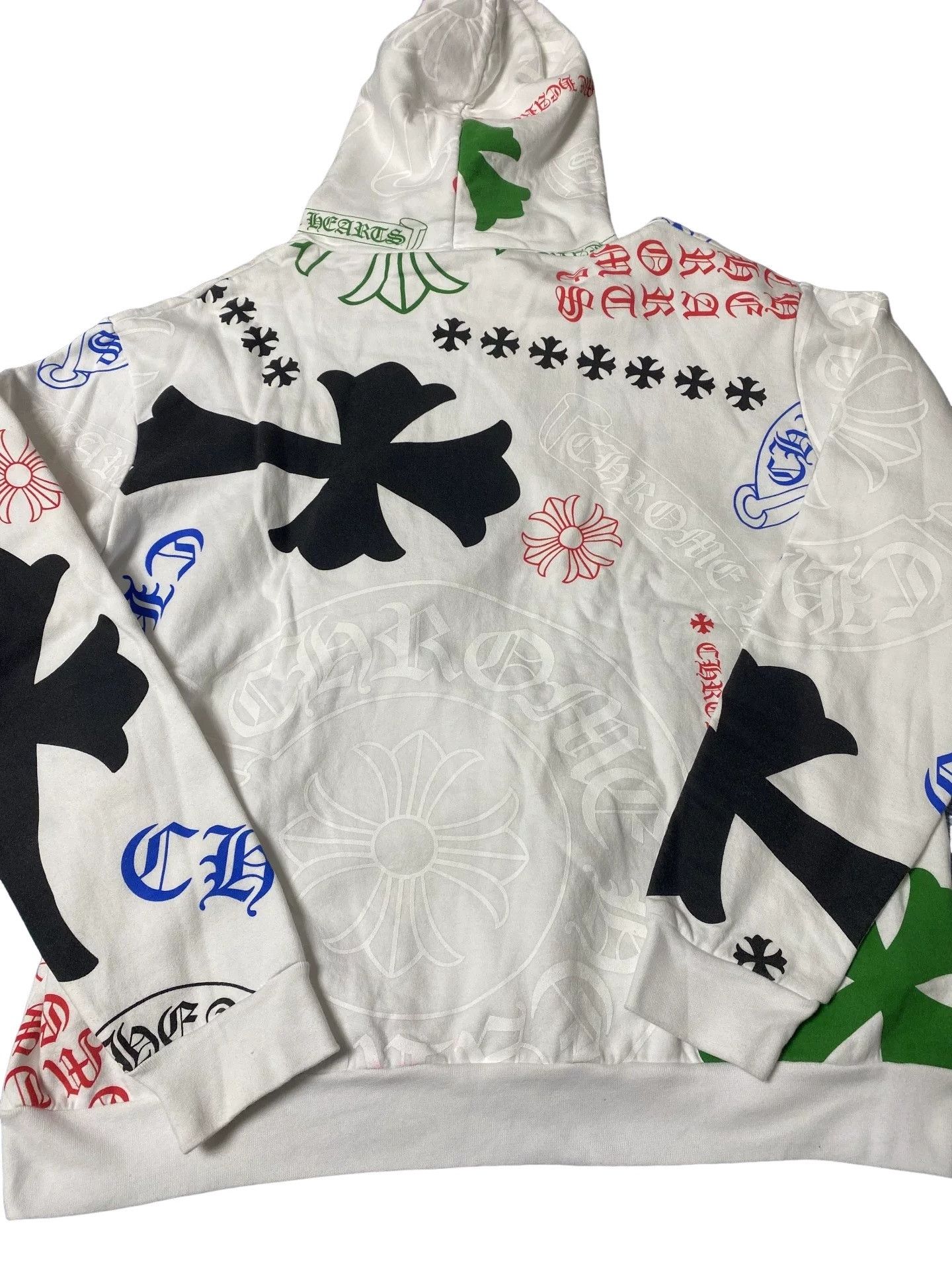 Chrome Hearts Chrome Hearts Multi Color Cross Print Hoodie M Size US M / EU 48-50 / 2 - 1 Thumbnail