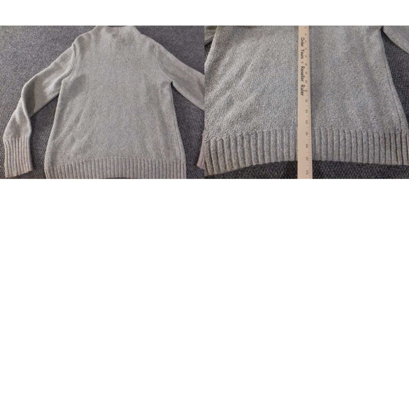 Vintage St. John's Bay Sweater Pullover Womens XL Gray Knit Lightweight Stretch Crew Neck Long Sleeve Size XL / US 12-14 / IT 48-50 - 8 Thumbnail