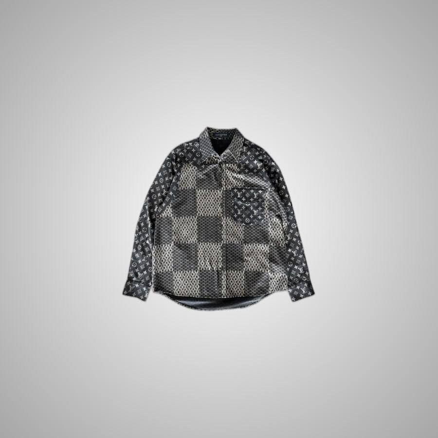 Louis Vuitton LOUIS VUITTON NIGO GREY GIANT DAMIER MONOGRAM BUTTON UP SHIR Size US L / EU 52-54 / 3 - 1 Thumbnail