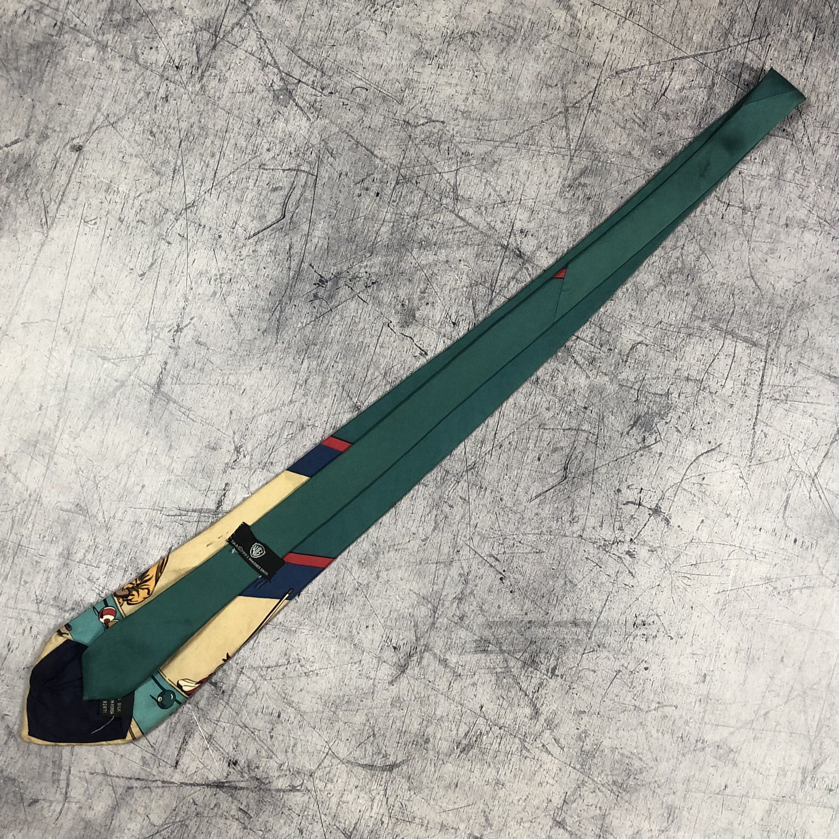 Warner Bros Vintage 1992 Warner Bros Billiards Looney Tunes Tie Size ONE SIZE - 9 Thumbnail