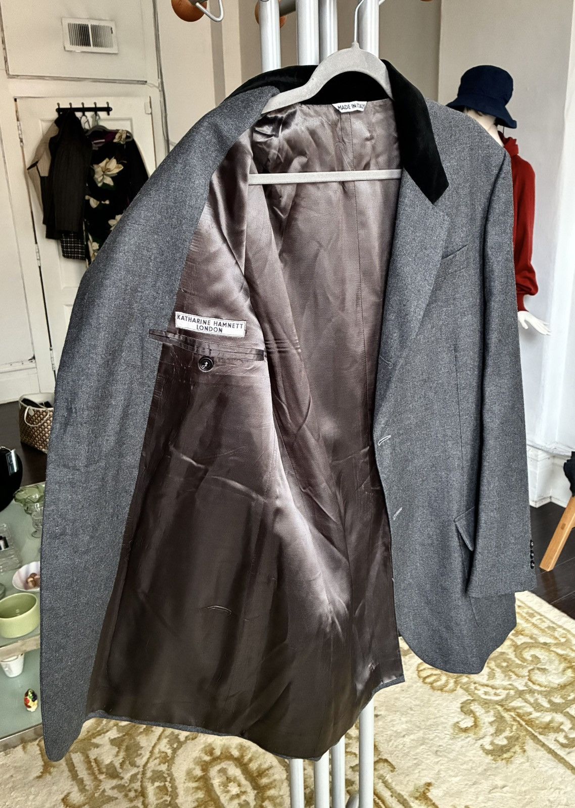 Katharine Hamnett London Katharine Hamnett Vintage Velvet Collar Sport Coat Size US M / EU 48-50 / 2 - 15 Thumbnail