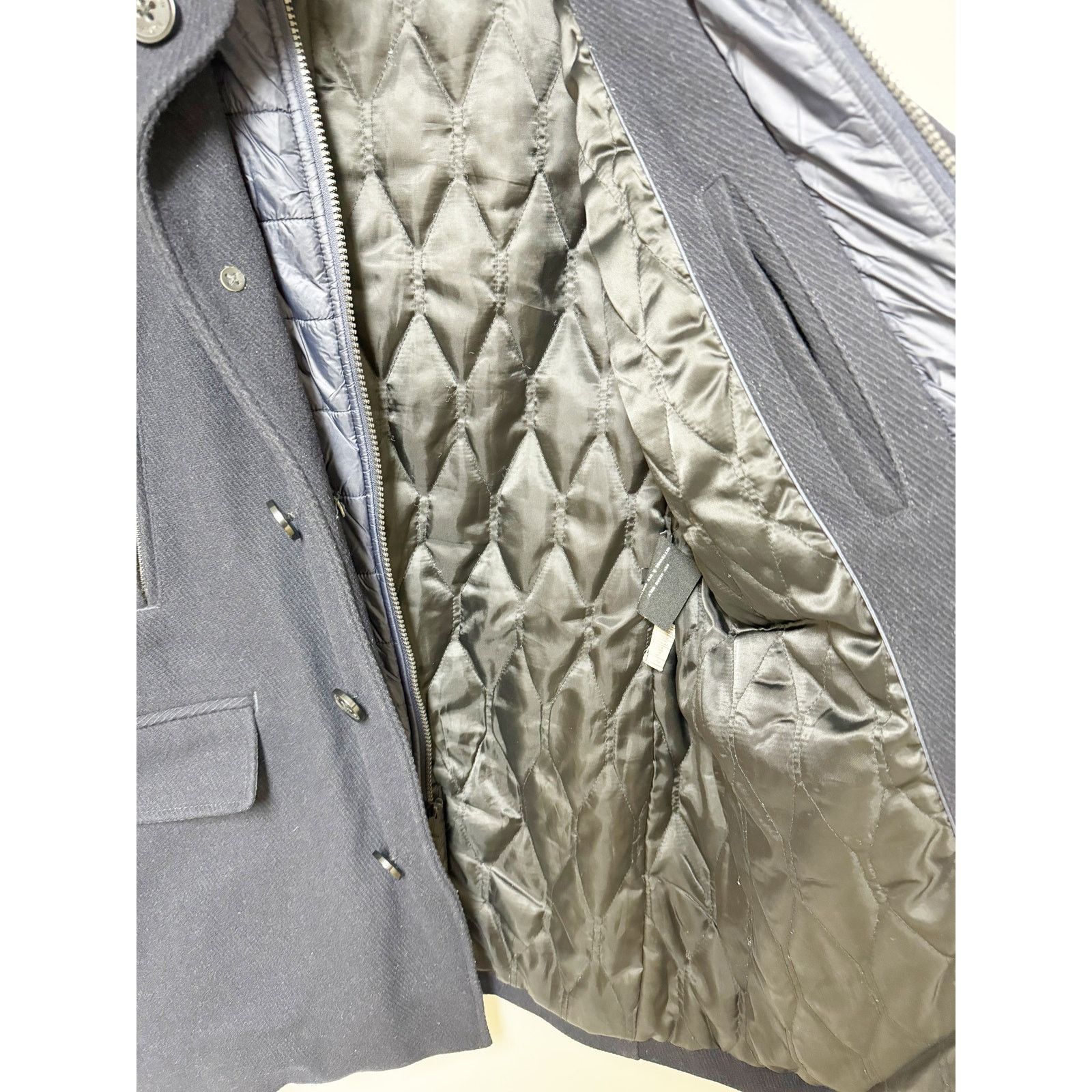 Cole Haan Cole Haan Walking Coat Wool Removable Bib Quilted Navy Blue Size US M / EU 48-50 / 2 - 7 Thumbnail