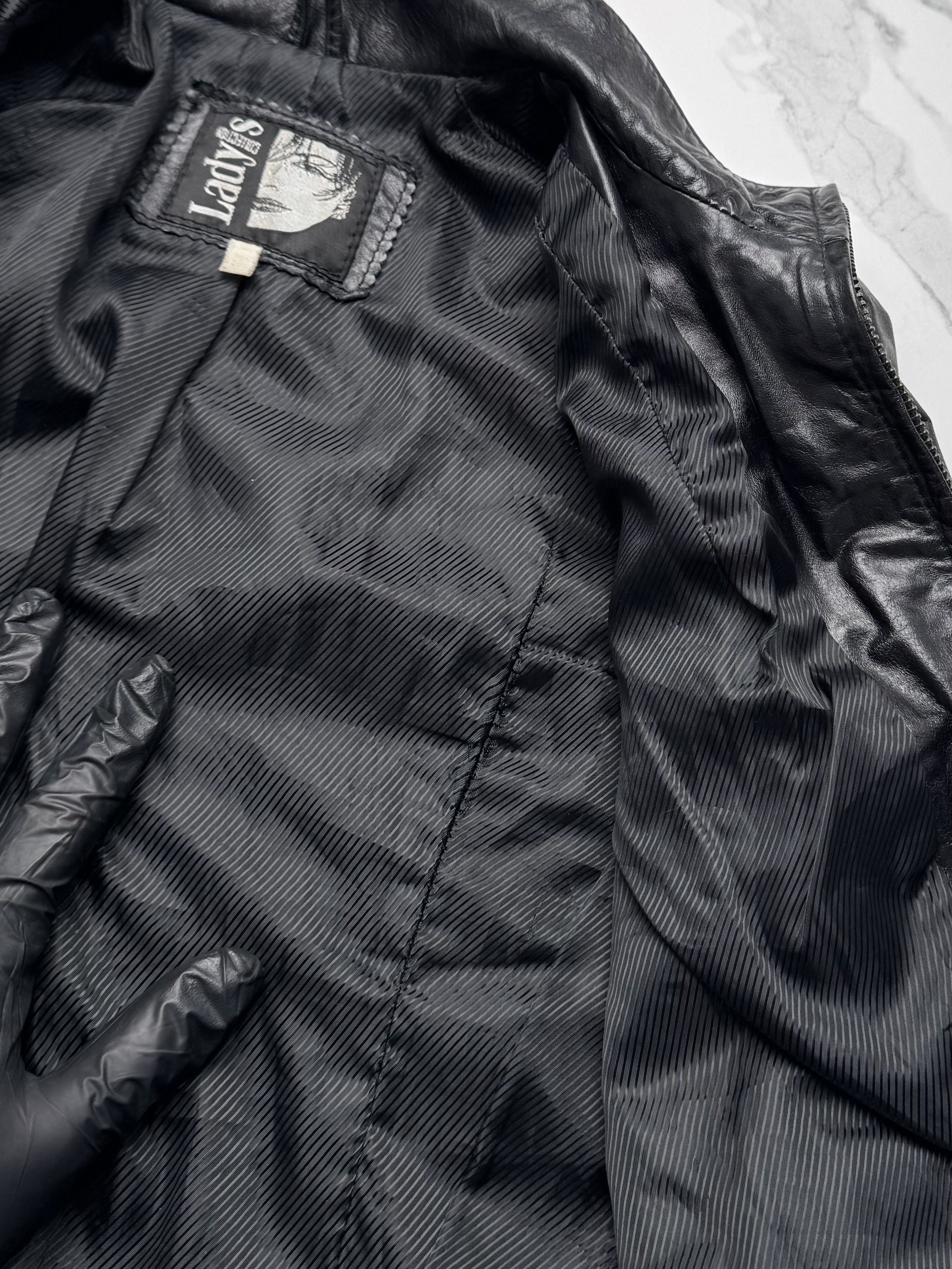 Japanese Brand Y2K Leather Jacket Womens Slim Fit Zip Up Biker Moto Coat Size S / US 4 / IT 40 - 13 Thumbnail